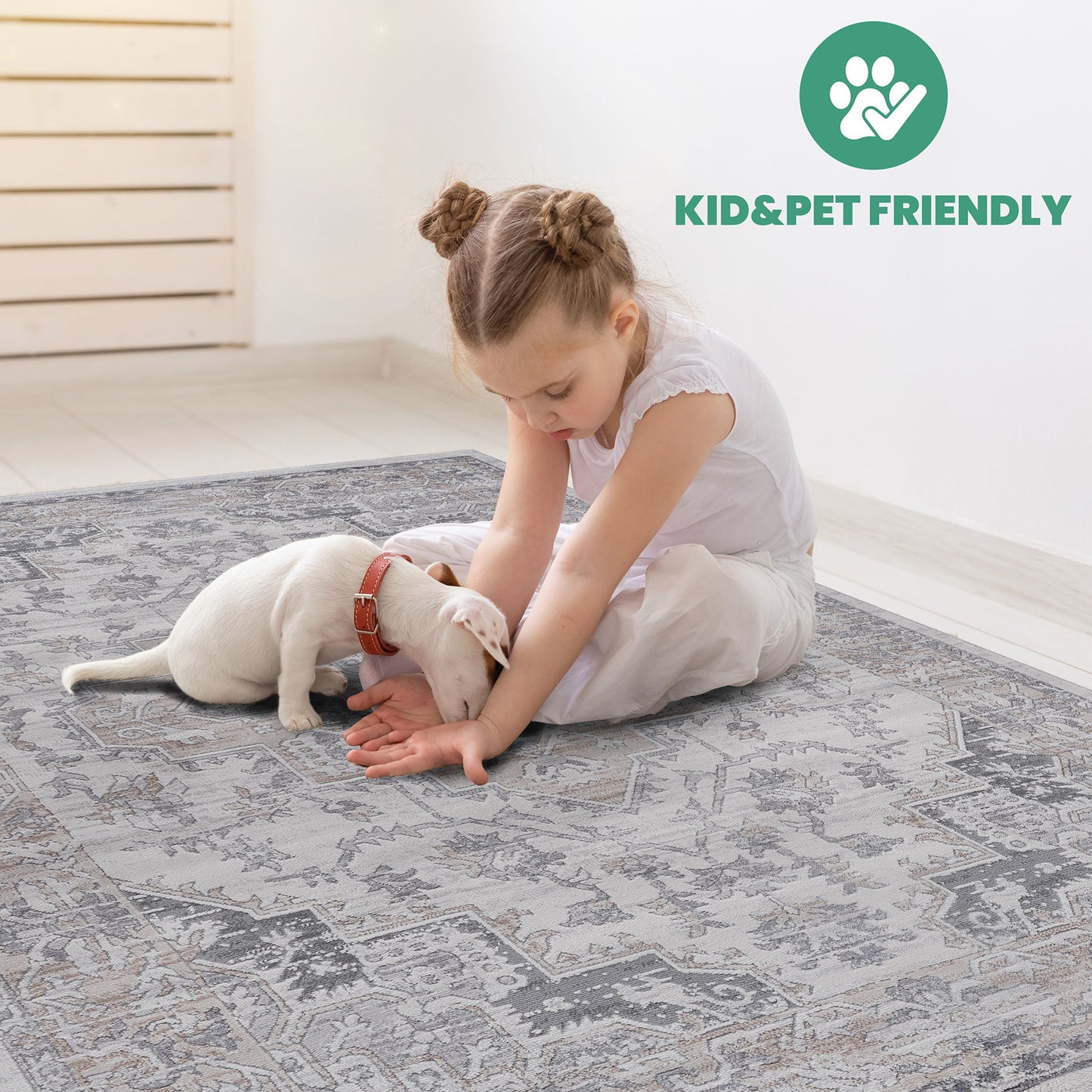Marfi - 6' X 9' Abstract Area Rug - Light Gray