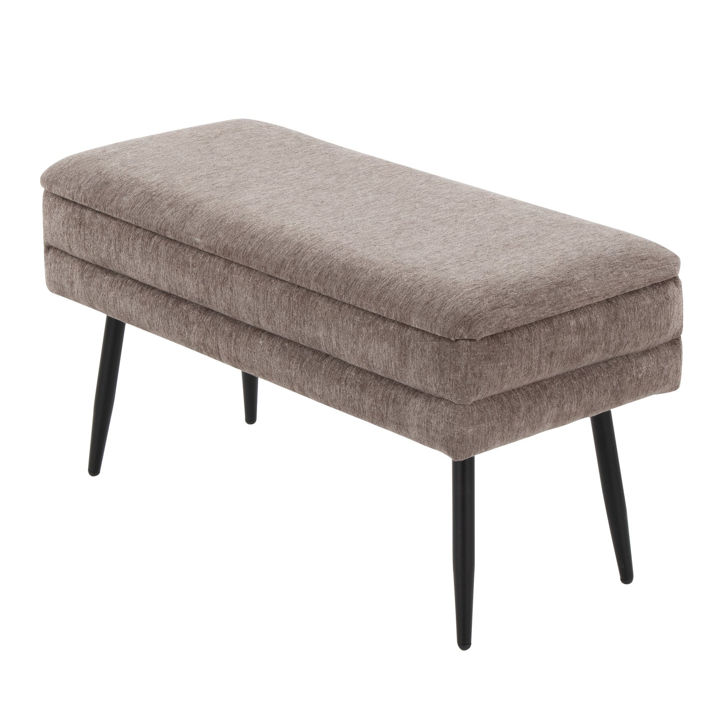 Neapolitan - Contemporary Storage Bench - Black / Brown