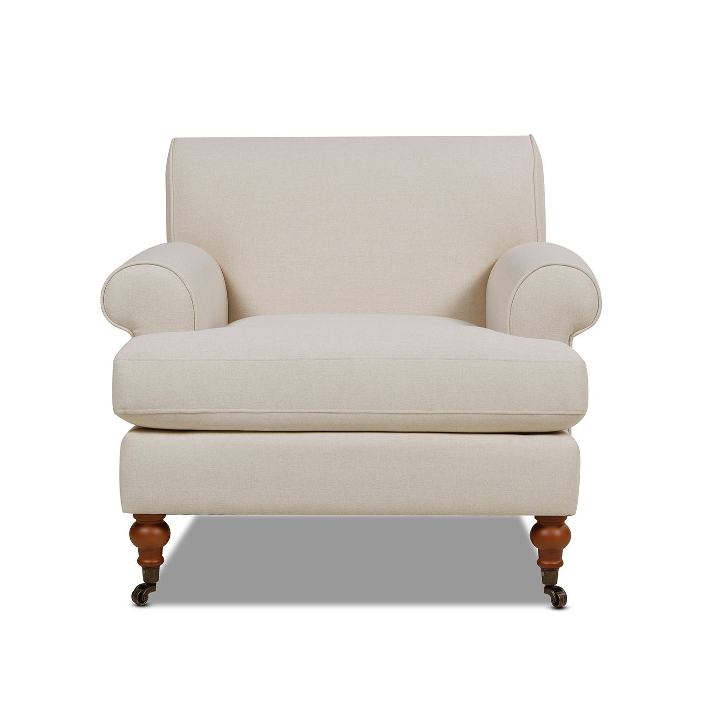 Alana Lawson - Accent Arm Chair Metal Casters - Sky Neutral Beige