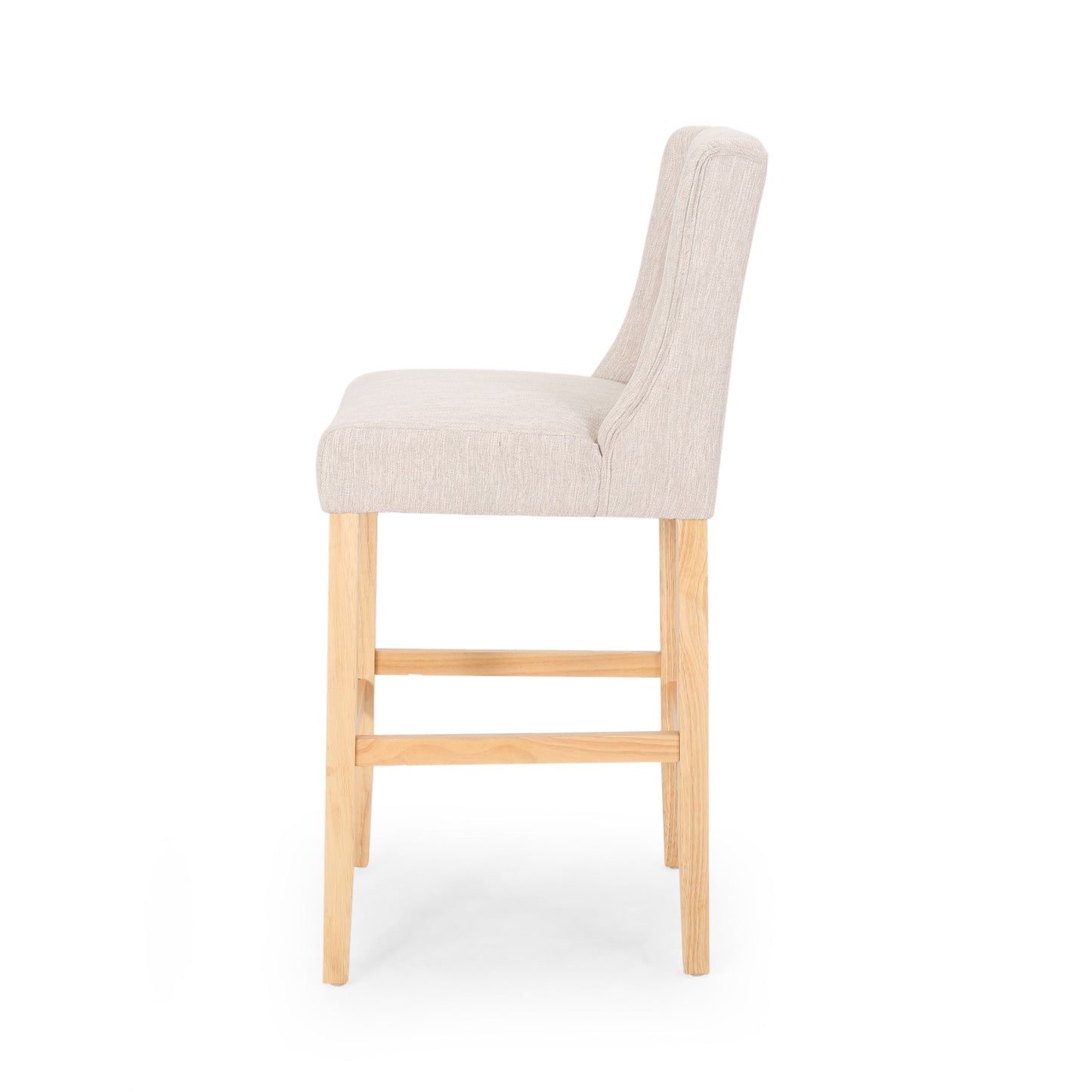 Ethereon - Fabric Tufted Counter Stool (Set of 2) - Beige