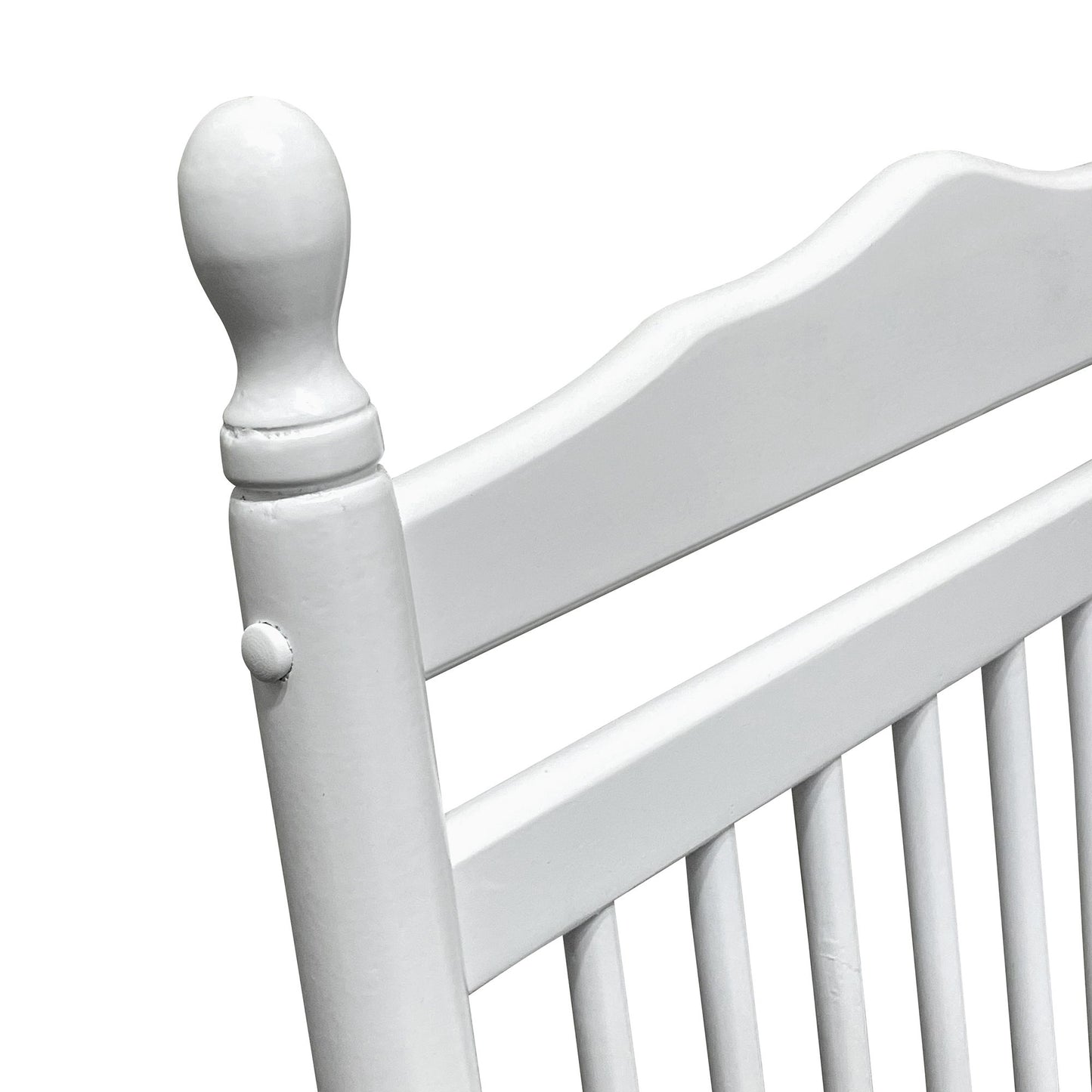 Balcony Porch Adult Rocking Wood Chair - White