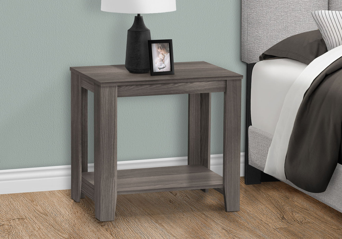 Accent Table, Side Transitional - Gray