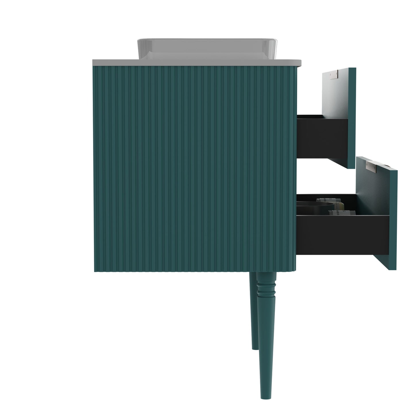 Elena - Modern Bathroom Vanity With Sink Luxury Bathroom Vanity With Ample Storage, 2 Soft Close Drawers, 2 In 1 Floating Or Freestanding Design - Blue