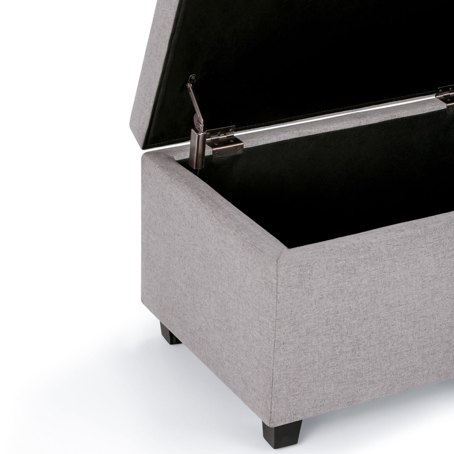 Avalon - Storage Ottoman Bench - Cloud Gray