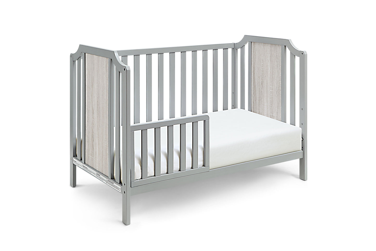 Brees Island - 3 In 1 Convertible Crib - Gray / Graystone
