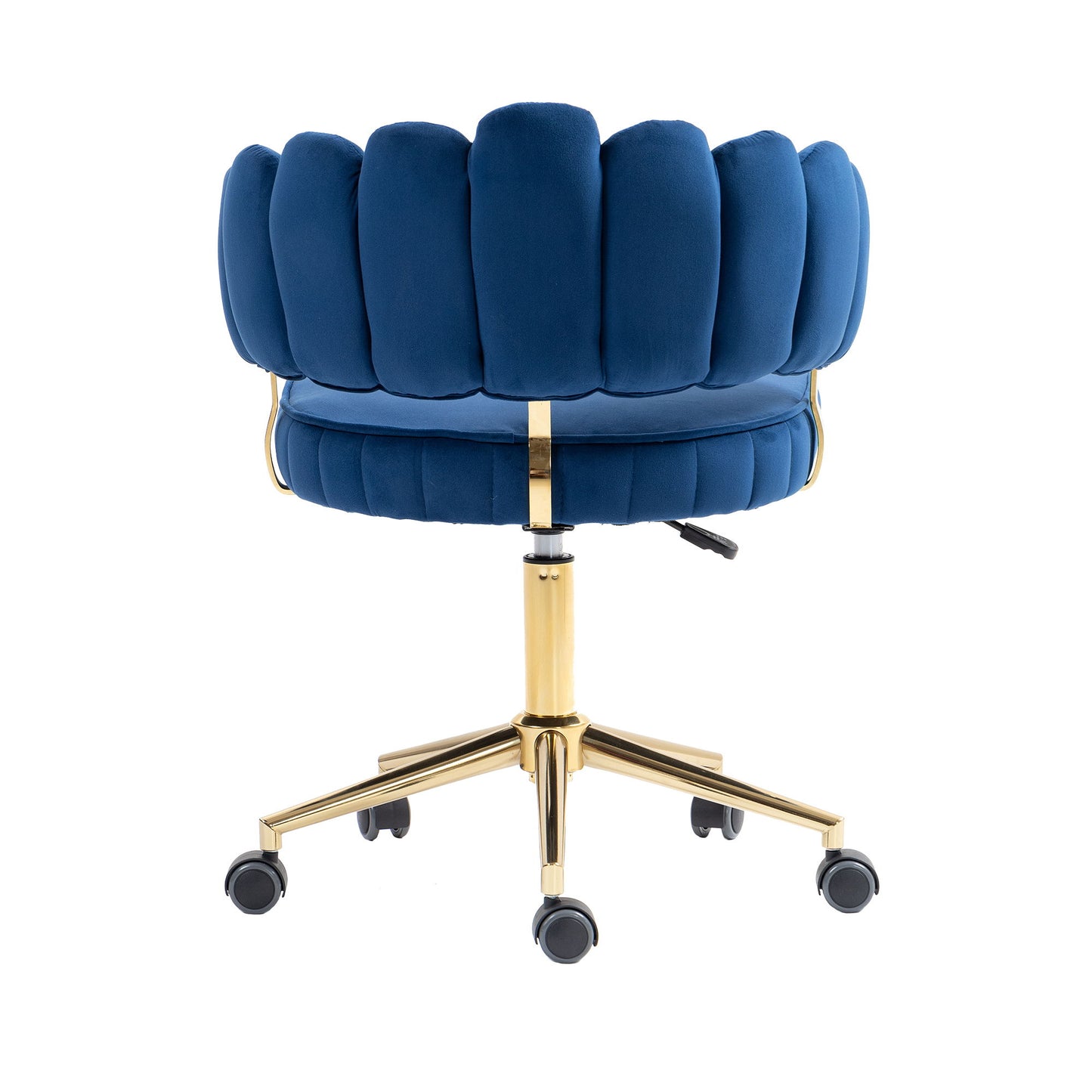 Modern Home Office Desk Chair With Adjustable Height And Swivel Wheels - Navy