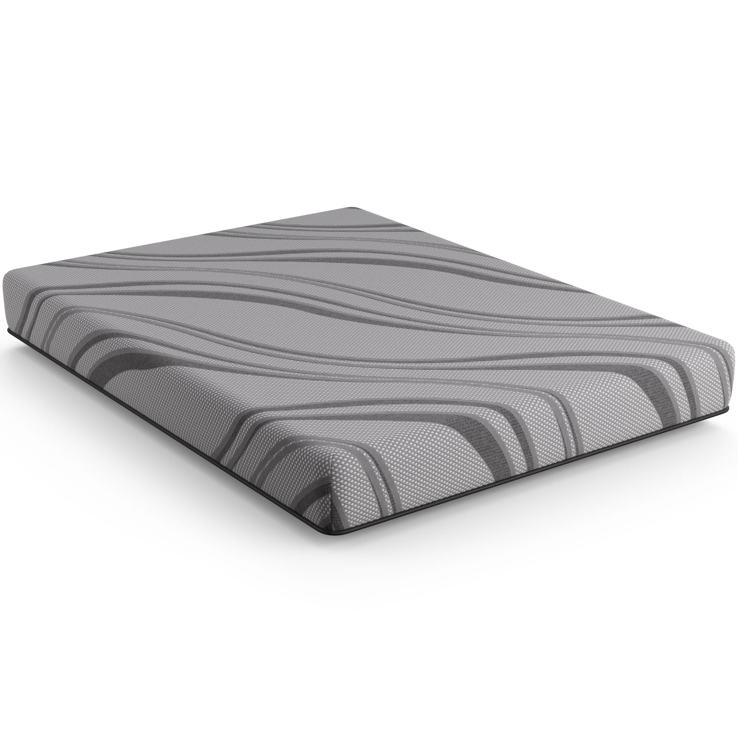 Bib Nl - 8" California King Pro Gel Foam - Firm - Dark Gray