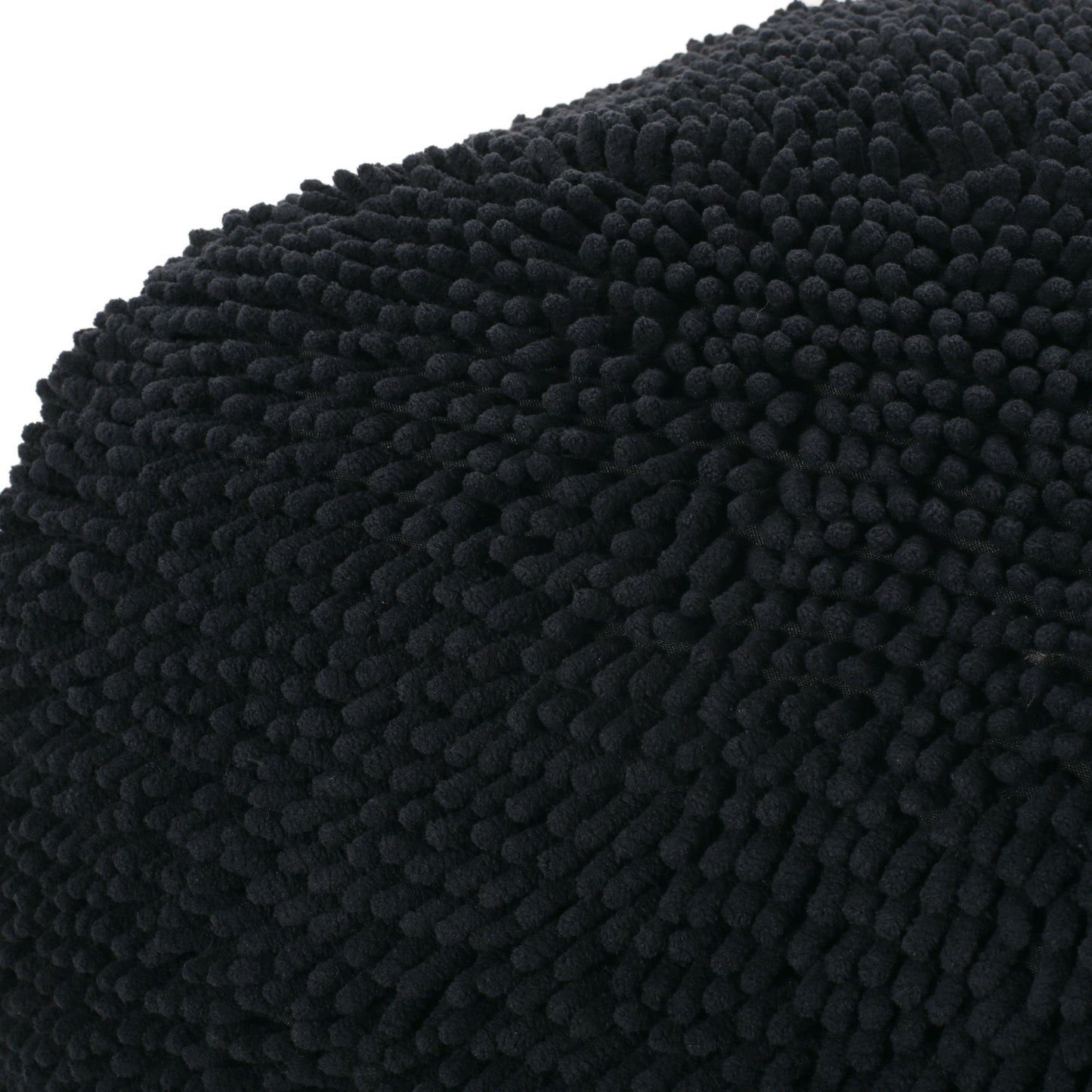Spongy - Microfiber Square Pouf, Cozy Seating - Dark Charcoal