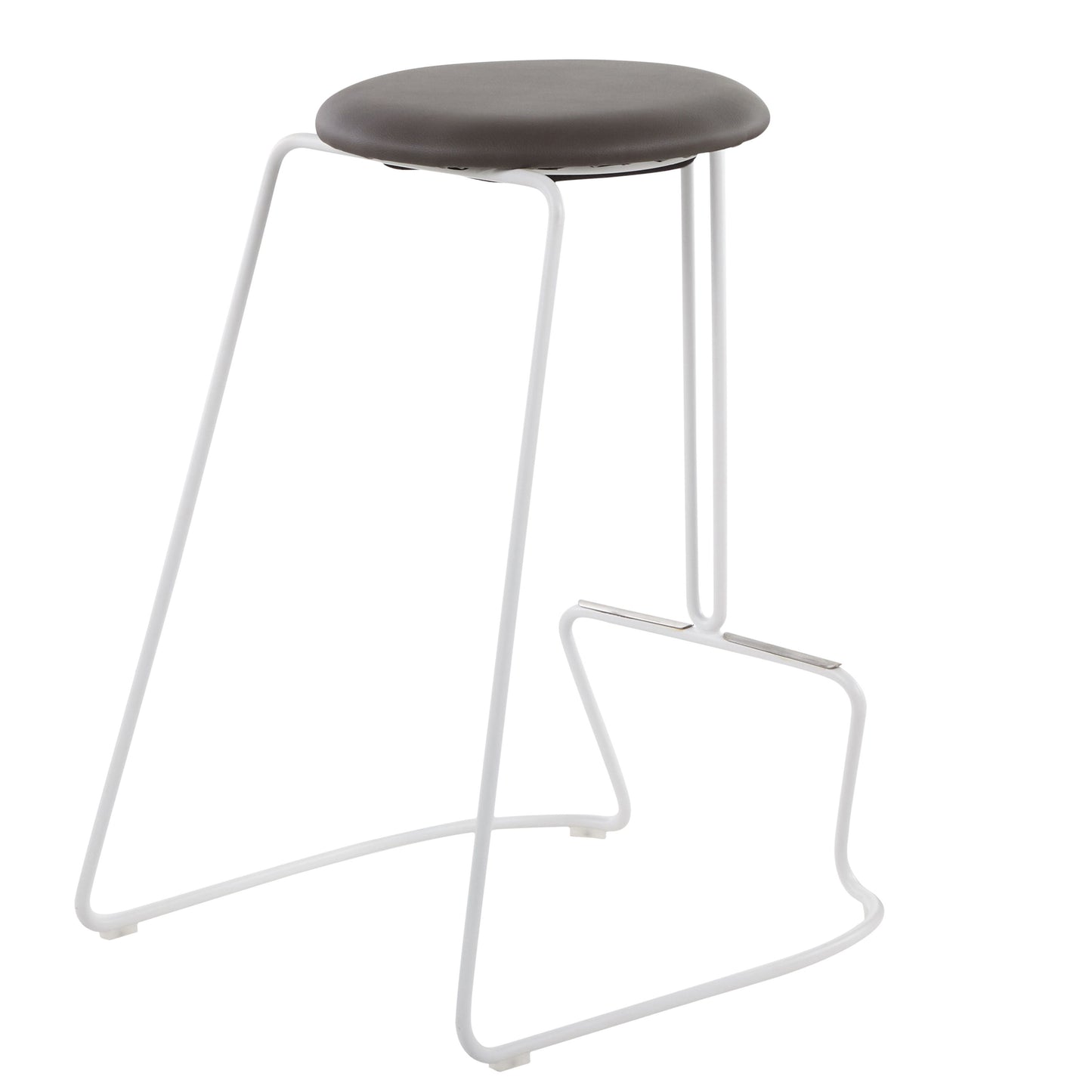 Finn - Contemporary Counter Stool (Set of 2) - White / Gray