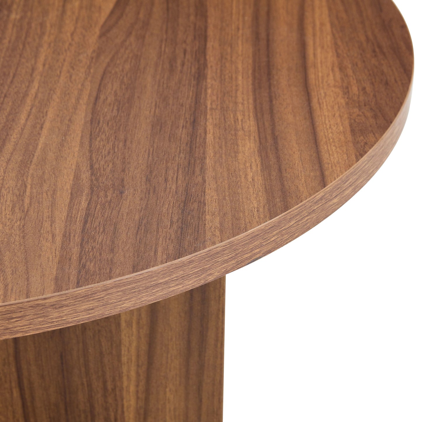 Versatile Round Coffee Table For Diverse Interior Styles, Blending Modern Minimalism With Nordic Elegance - Walnut