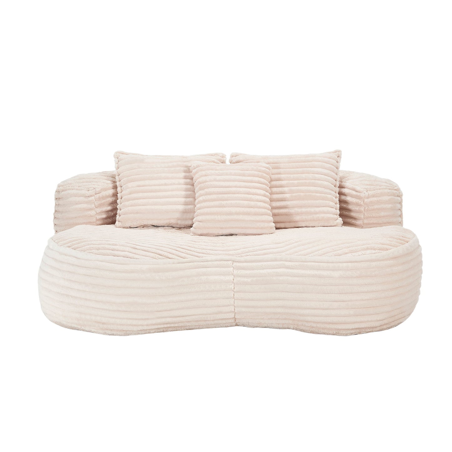 Bean Bag Sofa Lazy Sofa Comfort Lounger High Back Chair For Adults And Kids, Indoor & Outdoor - Beige