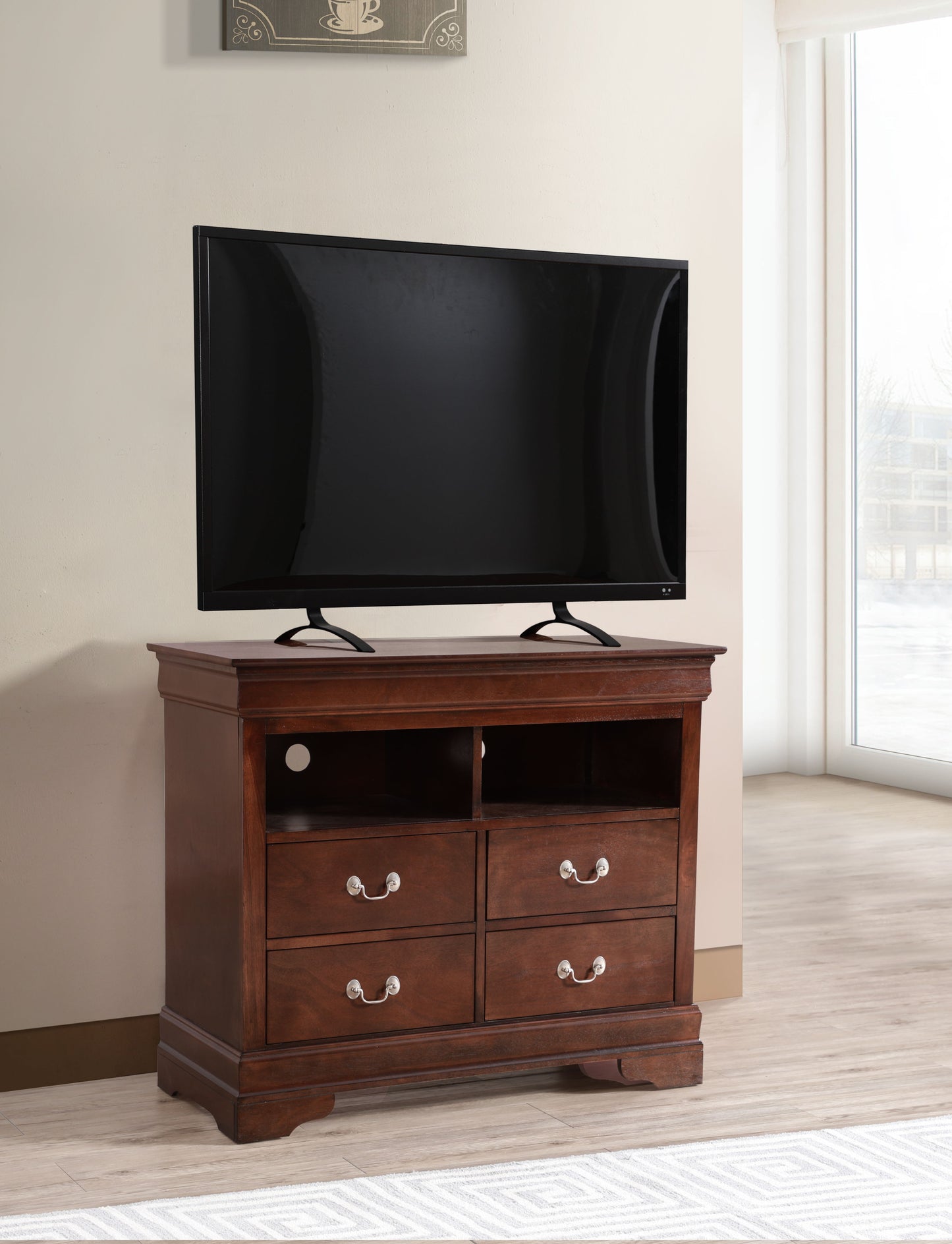 TV Media Chest Traditional Style - Cappuccino