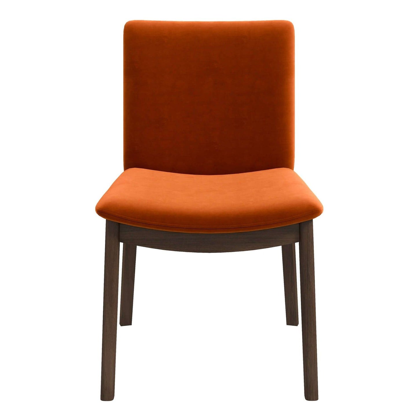 Laura - Mid-Century Modern Solid Wood Dining Chair (Set of 2) - Orange