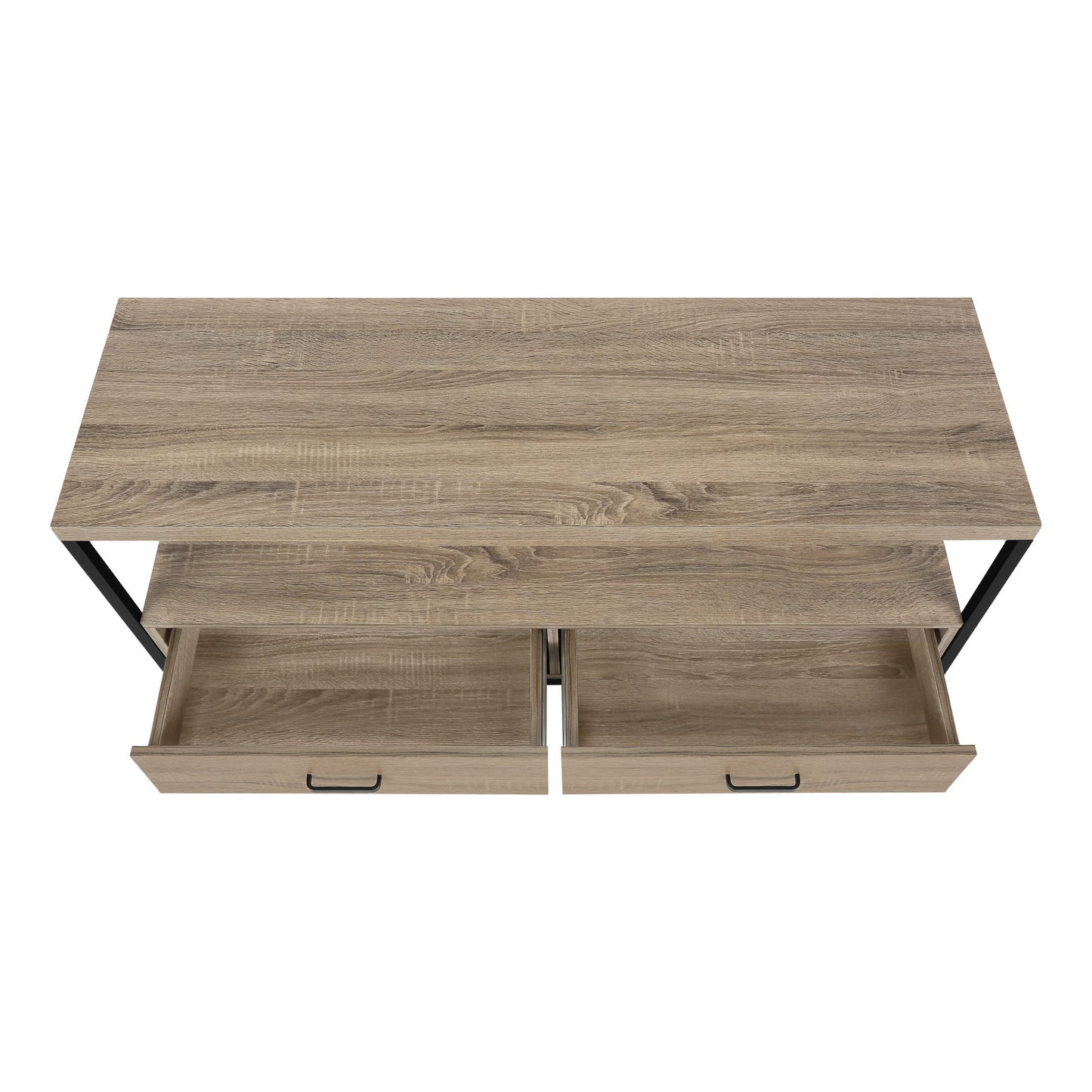 TV Stand, Console, Media Entertainment Center, Storage Drawers, Living Room, Bedroom, Contemporary, Modern - Taupe
