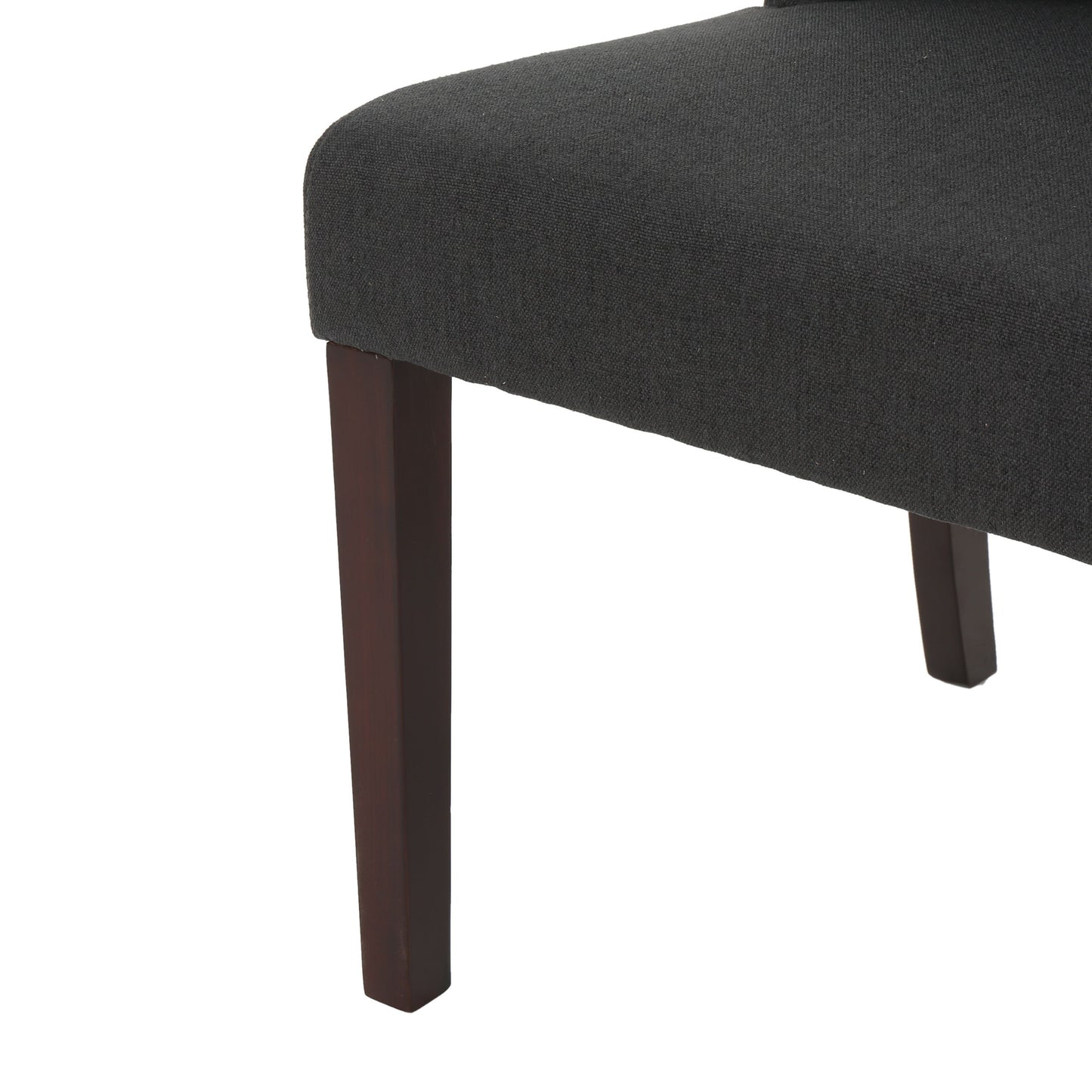 Contemporary Dining Chair (Set of 2) With Tufted Design - Charcoal