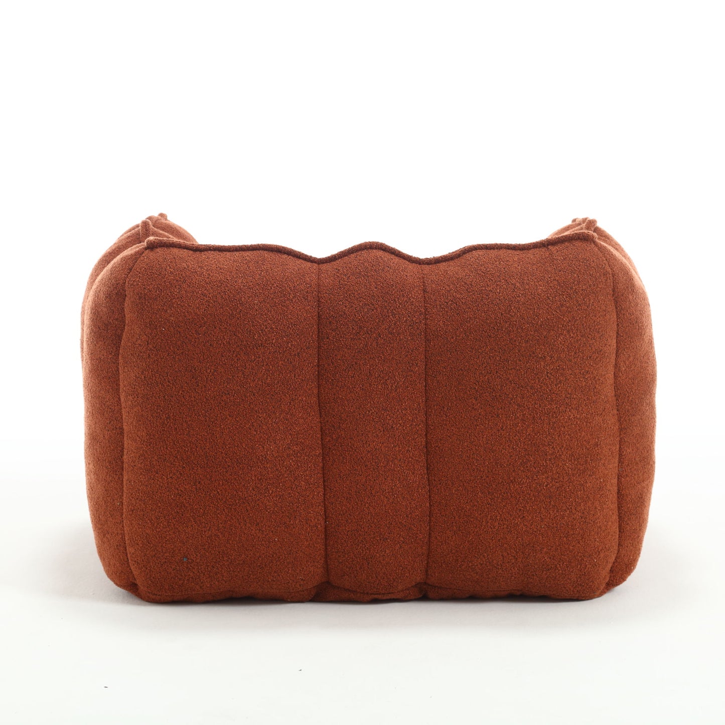 Soft Bean Bag Chair With High Resilient Foam (Chips) - Red / Brown