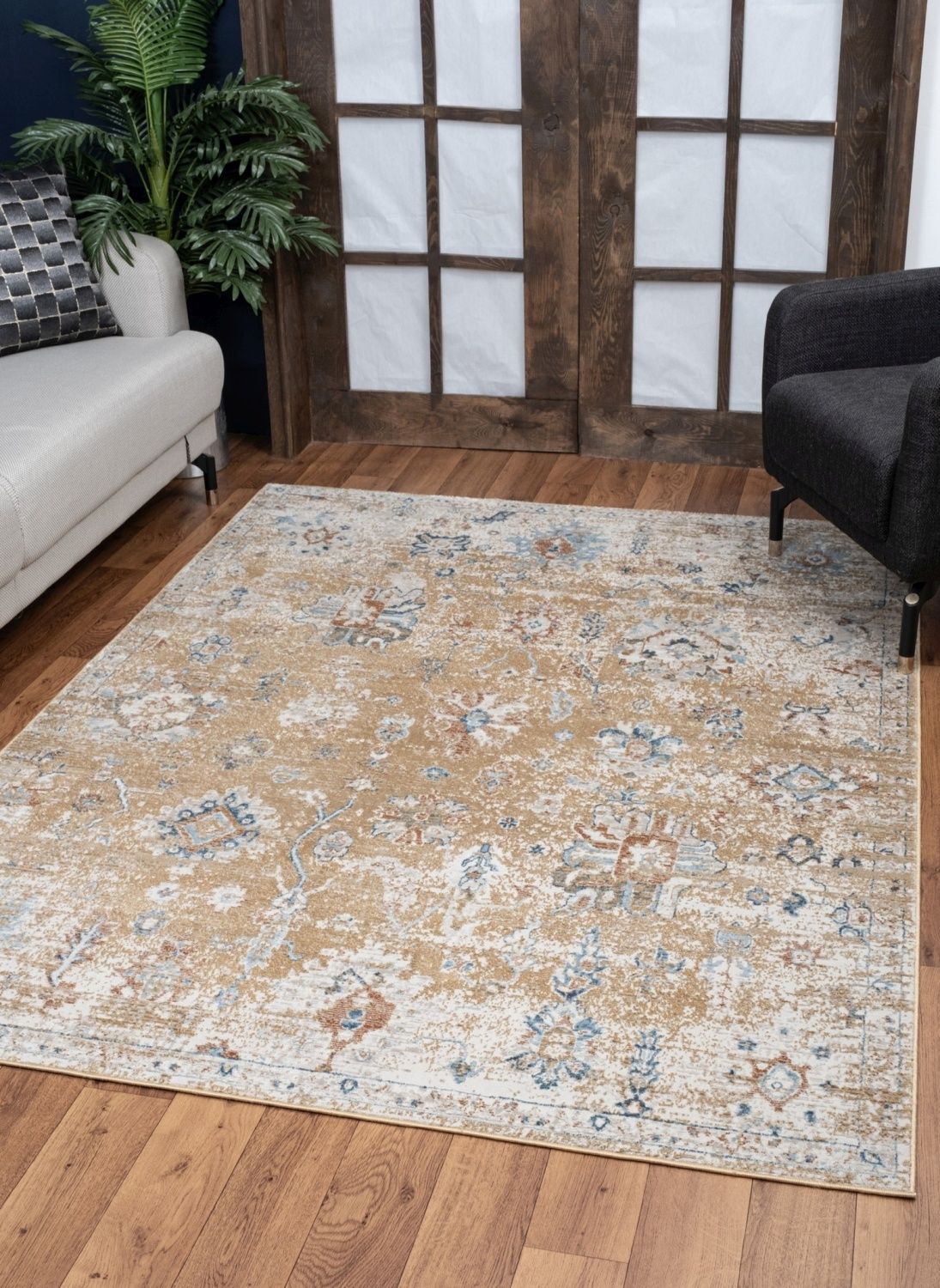 Noble - 7'10" X 10'3" Area Rug - Gold