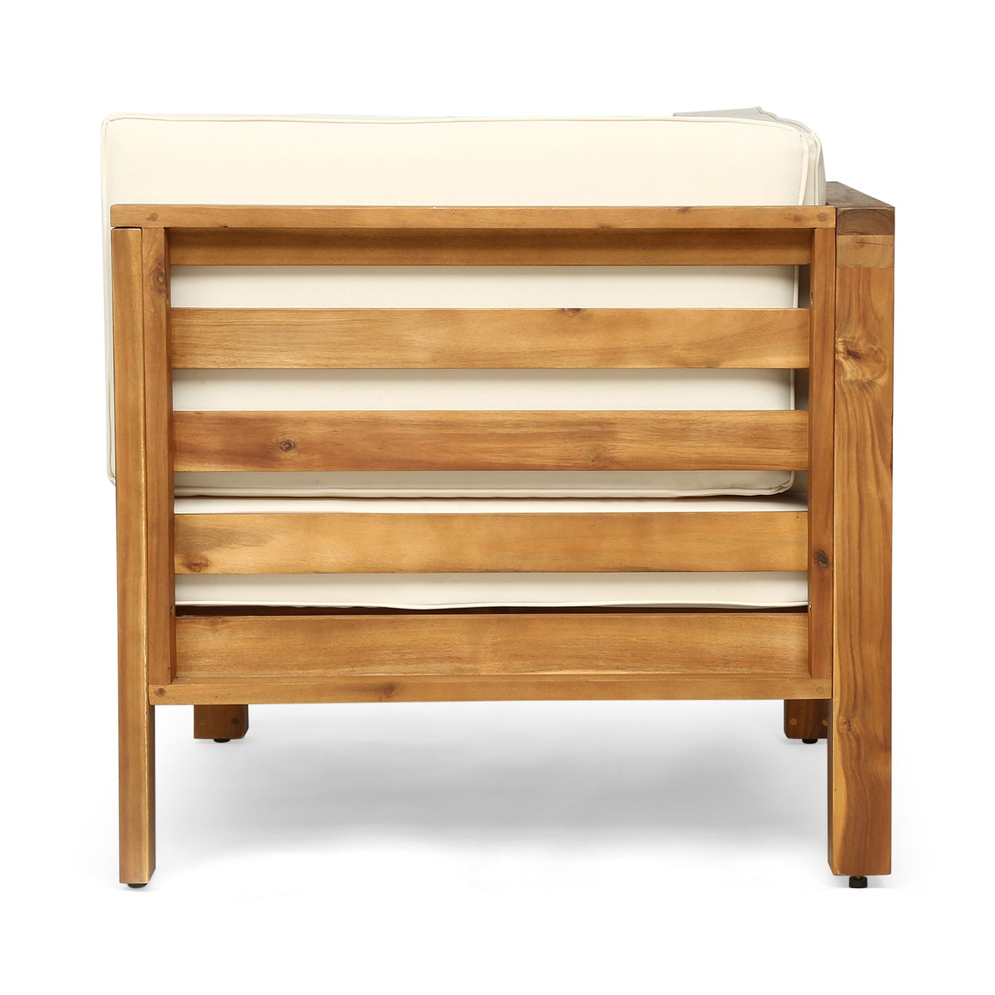 Oana - 2 Piece Loveseat Set With Acacia Wood Frame And Water Resistant Cushions - Beige
