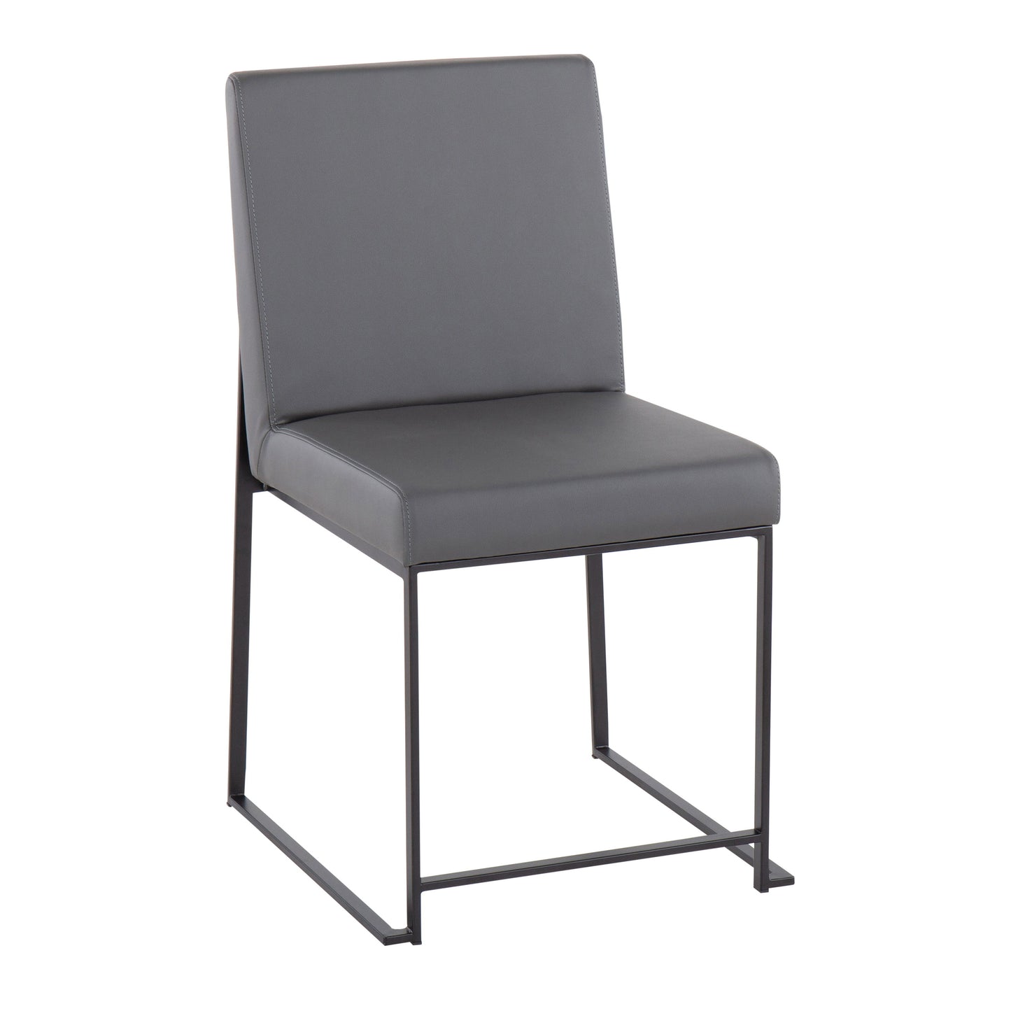Fuji - Contemporary High Back Dining Chair (Set of 2) - Black / Gray