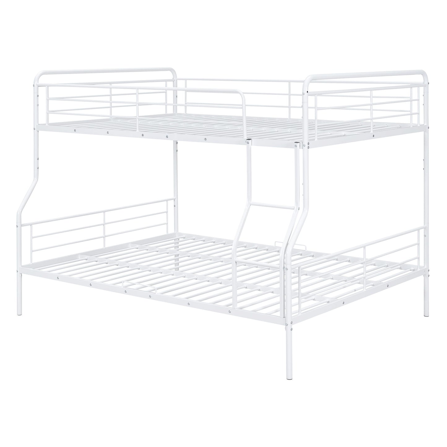 Full Long Over Queen Bunk Bed - White
