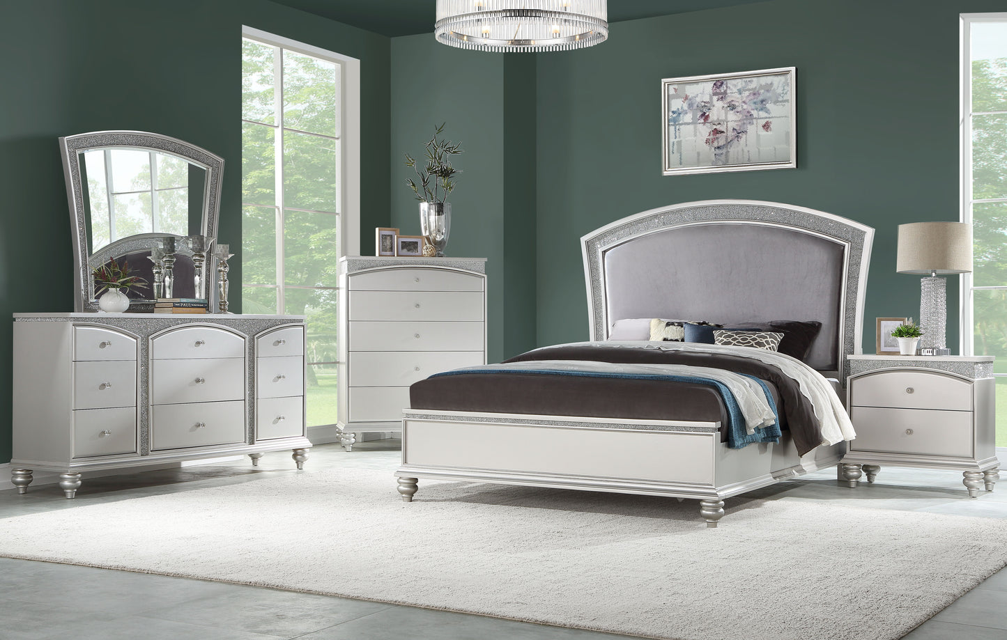 Maverick - California King Bed - Silver