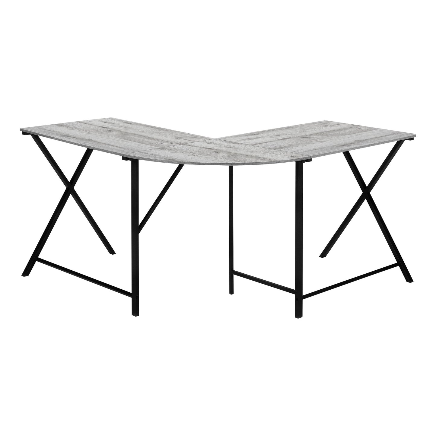 Computer Desk, Home Office, Corner, L Shape, Laptop, Contemporary / Modern - Gray