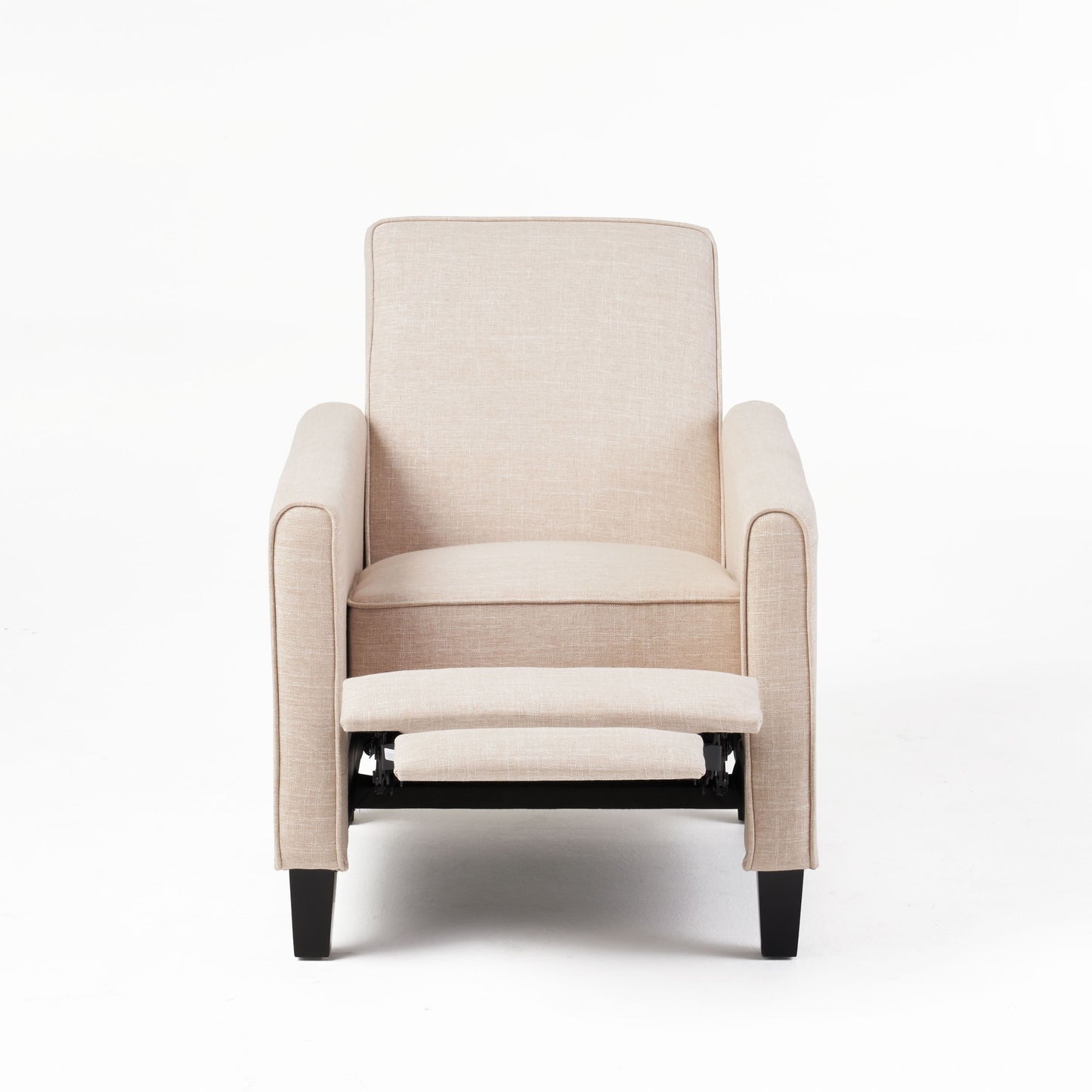 Linen Push Back Chair For Elegant Home - Light Beige