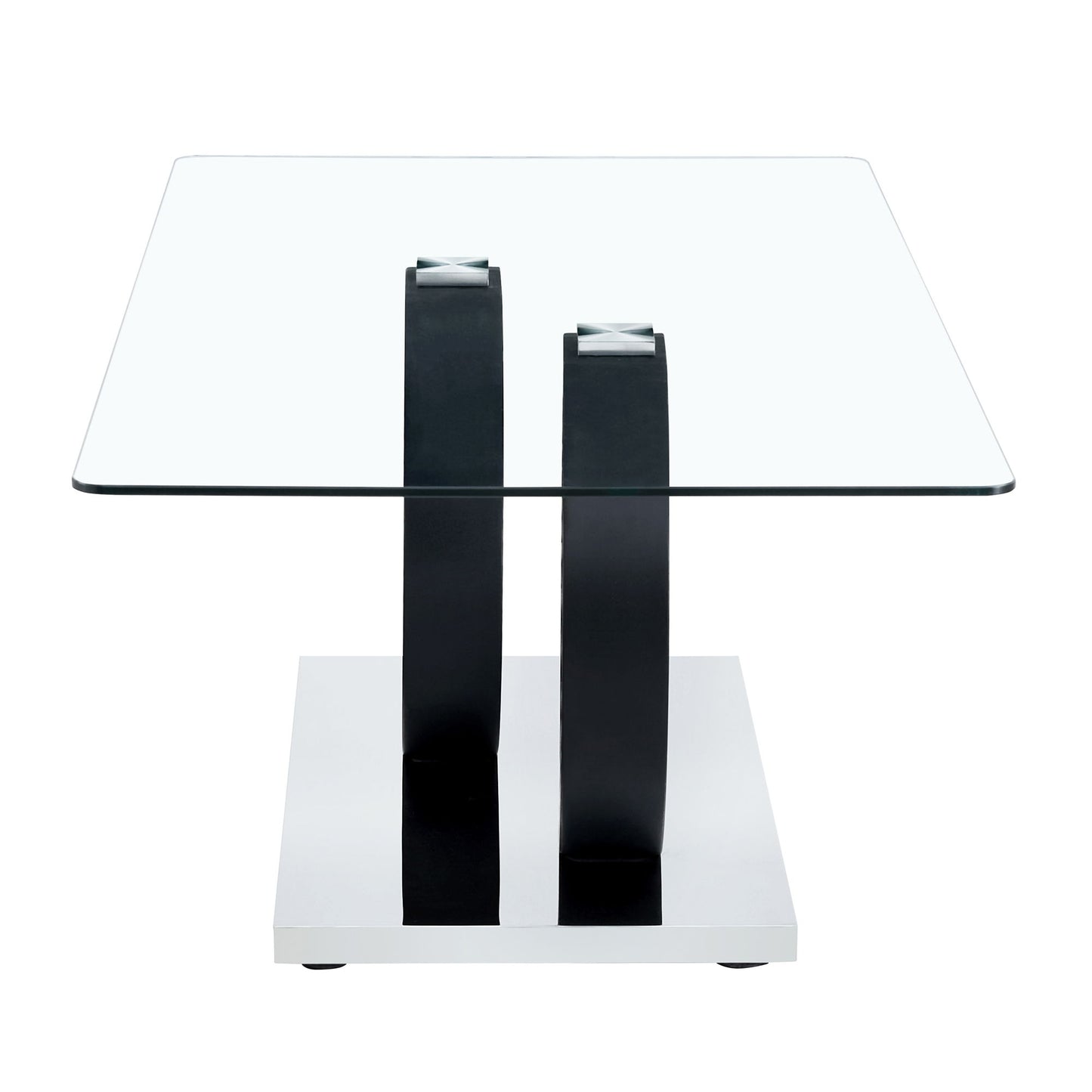 Modern Style Glass Top Coffee Table, Suitable For Living Rooms And Lounge Areas - Black