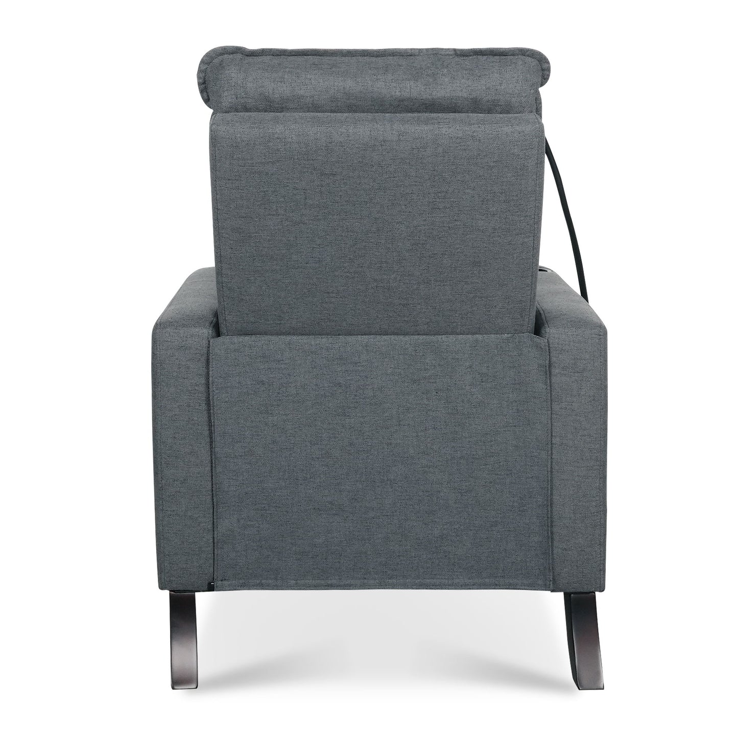 Recliner Chairs For Adults, Adjustable Recliner Sofa With Mobile Phone Holder & Cup Holder, Modern Reclining Chairs Fabric Push Back Recliner Chairs For Living Room, Bedroom - Gray