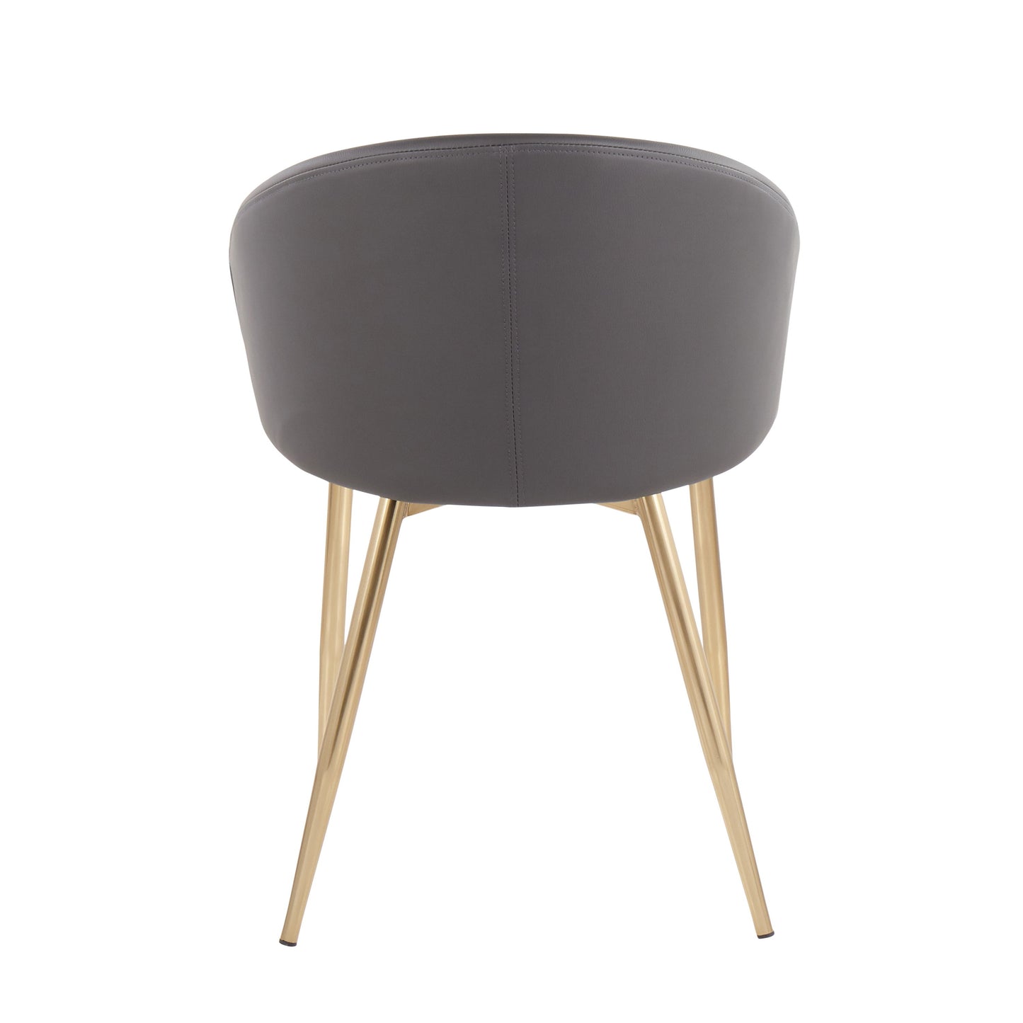 Claire - Contemporary / Glam Chair (Set of 2) - Gold / Gray