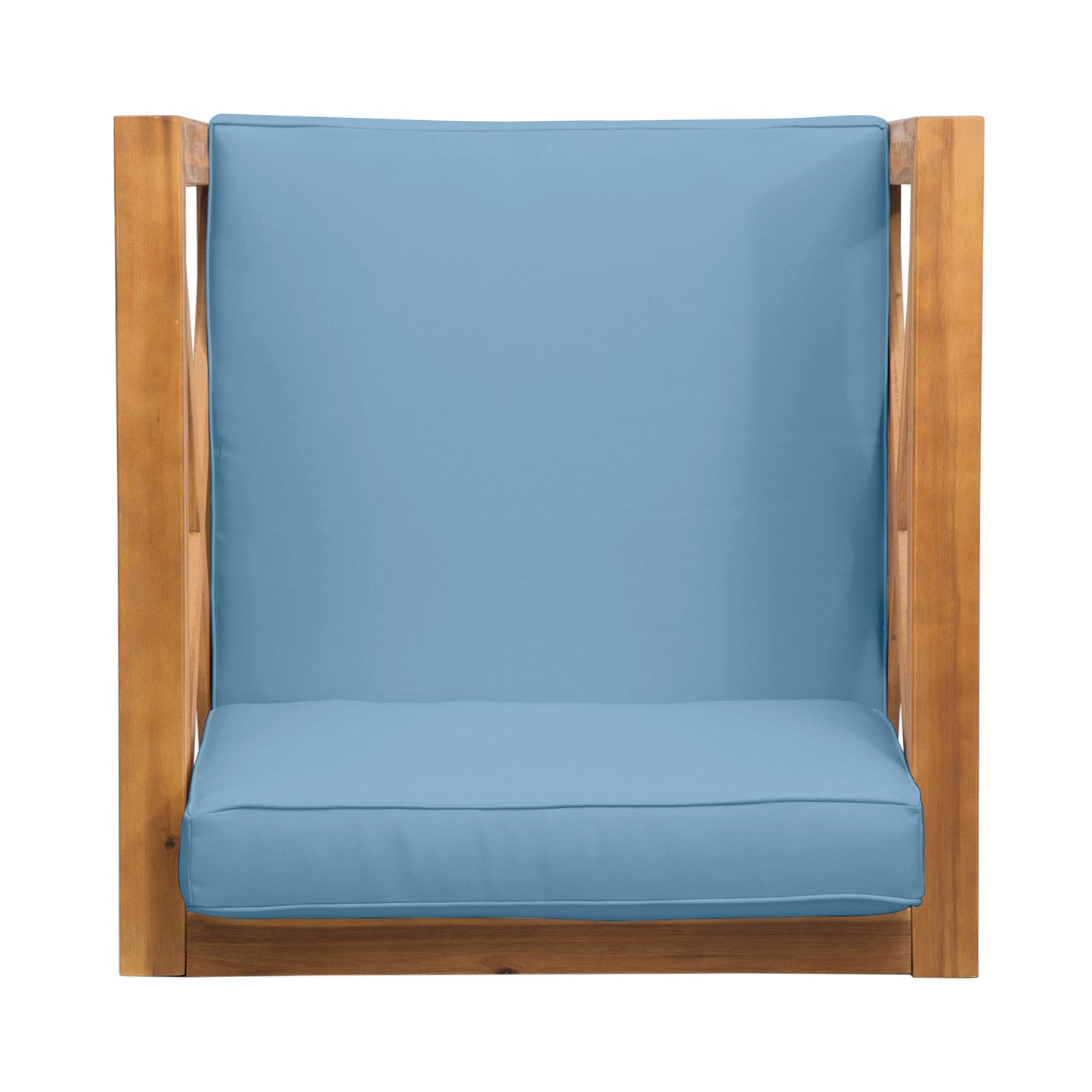 Brava - Modern Club Chair With Water Resistant Cushions - Blue