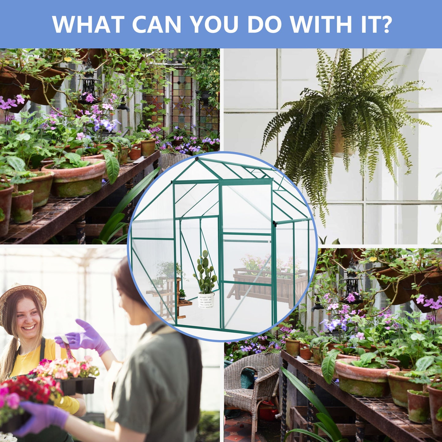 Outdoor Patio Greenhouse - Green