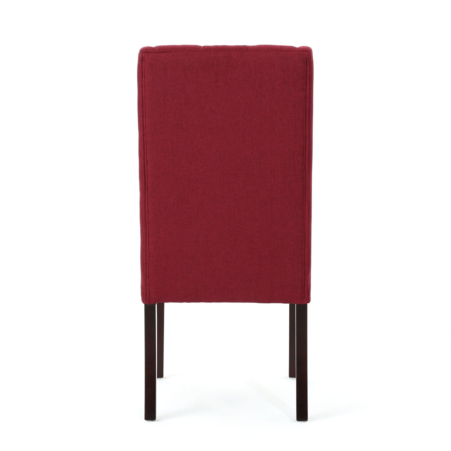 Modern Tufted Dining Chair (Set of 2) With High Back And Birch Wood Legs - Red
