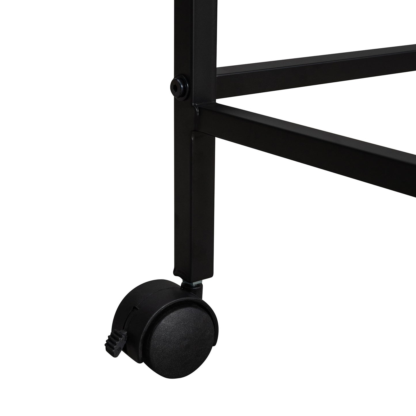 Twin Size Loft Bed With Desk And Shelves - Black