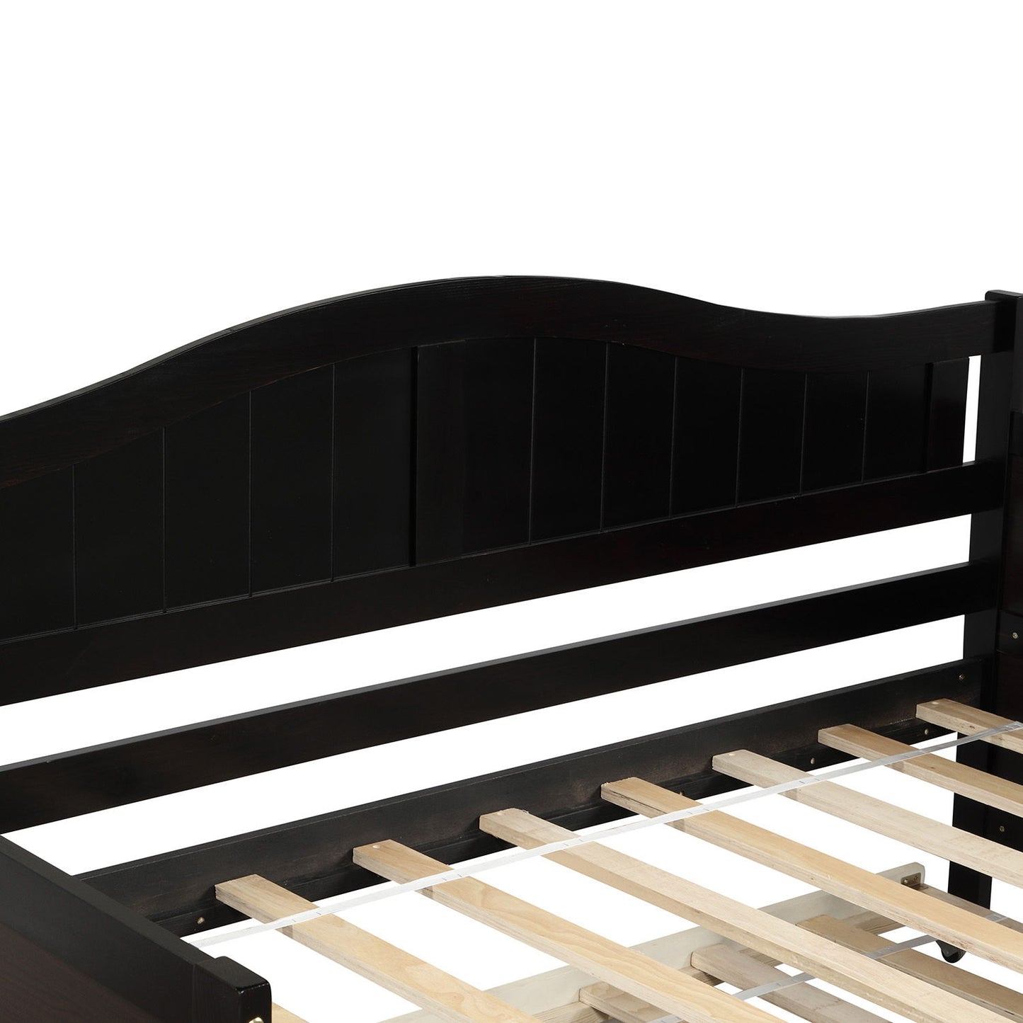 Twin Daybed With Trundle , Sofa Bed For Bedroom Living Room - Espresso