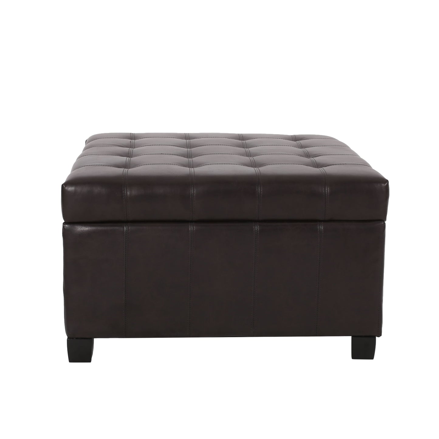 Isabella - Contemporary Ottoman With Storage - Brown