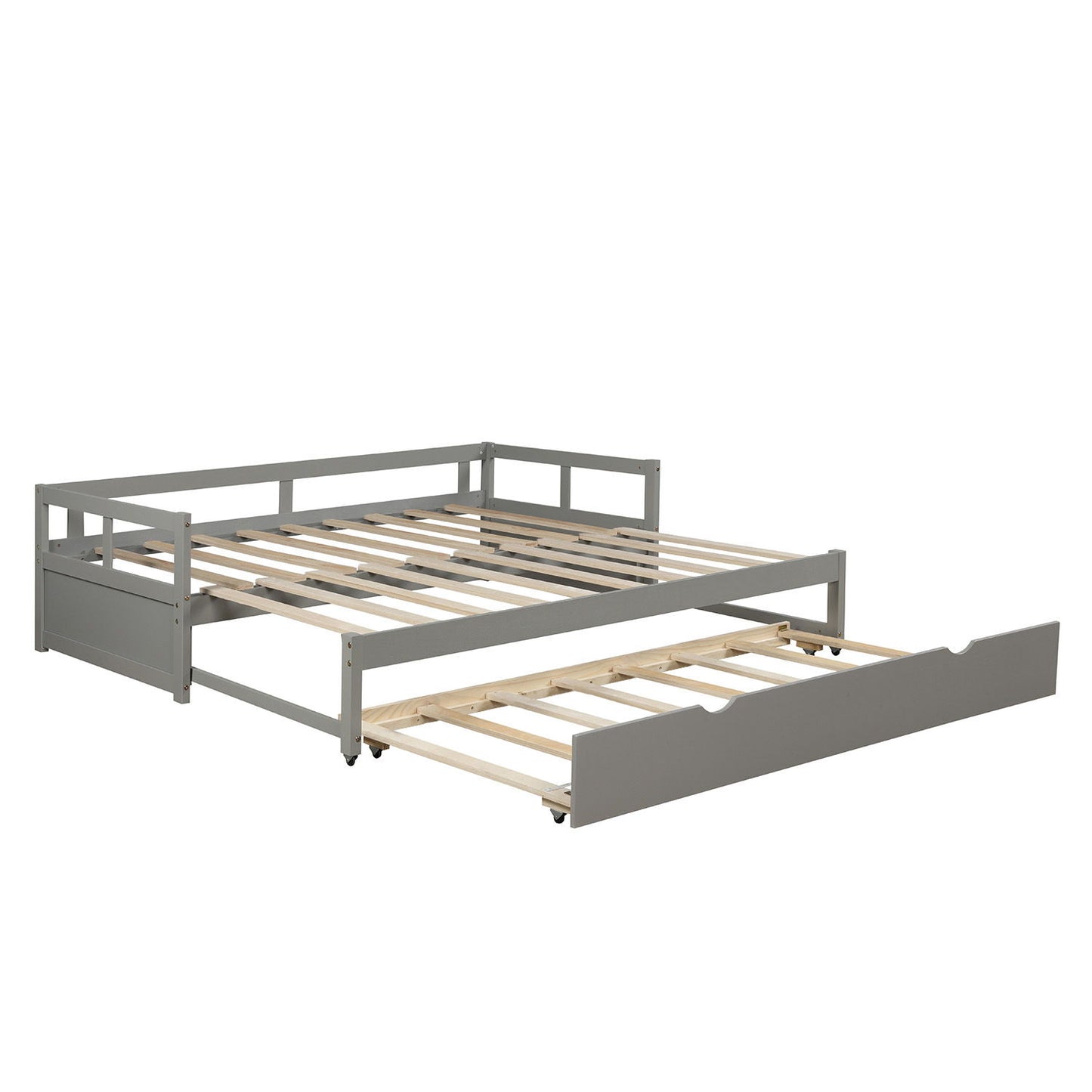 Extending Daybed With Trundle, Daybed With Trundle - Gray