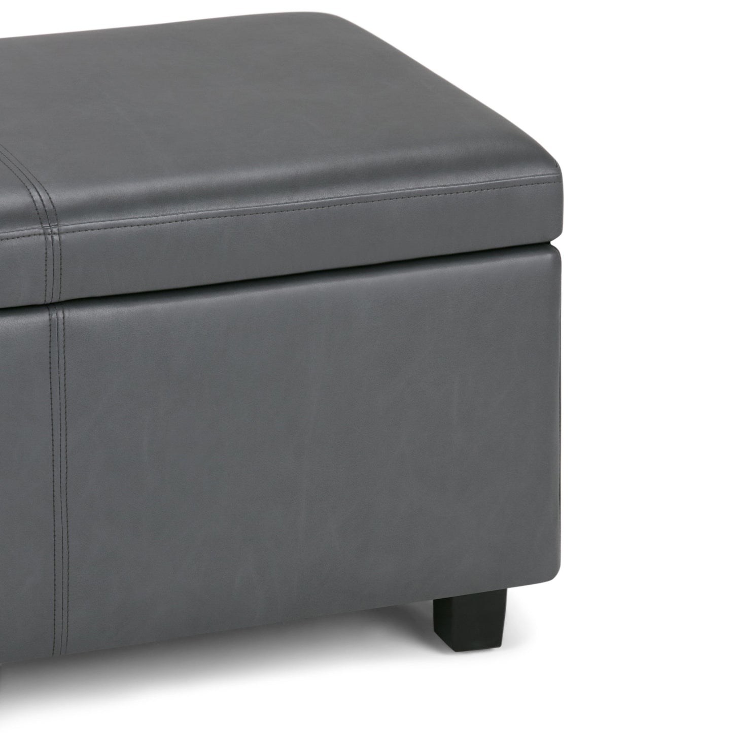Avalon - Storage Ottoman Bench - Stone Gray