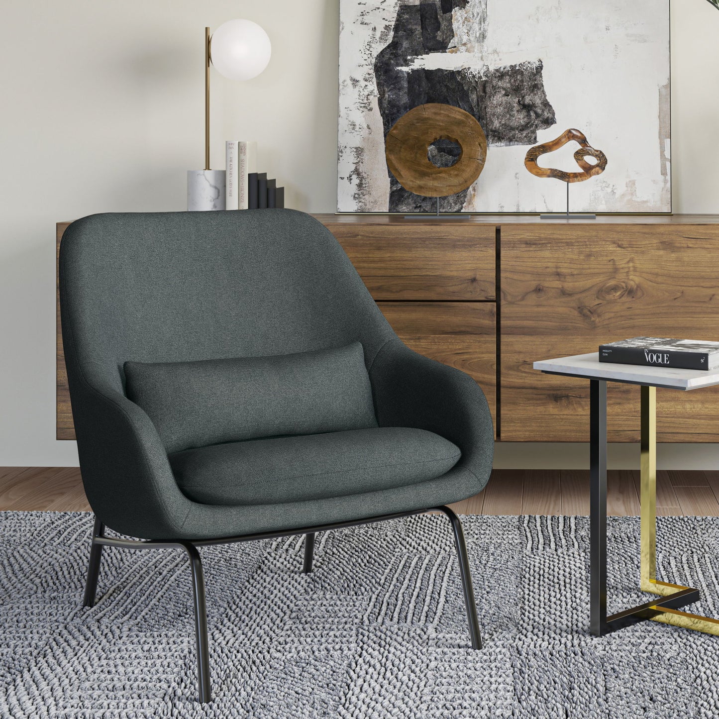Elmont - Accent Chair - Steel Gray