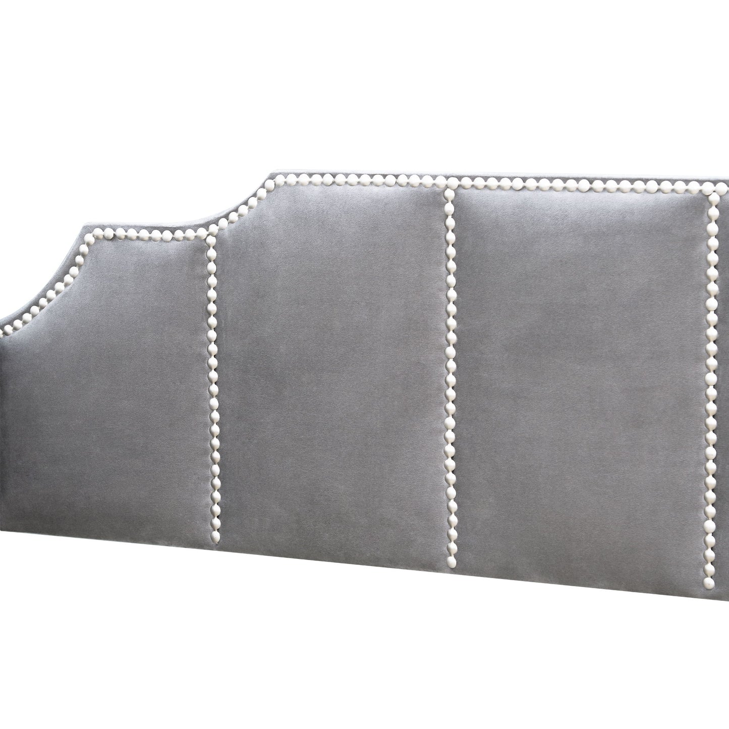 Twin Size Upholstered Classic Daybed With Drawers, Slat Support - Gray
