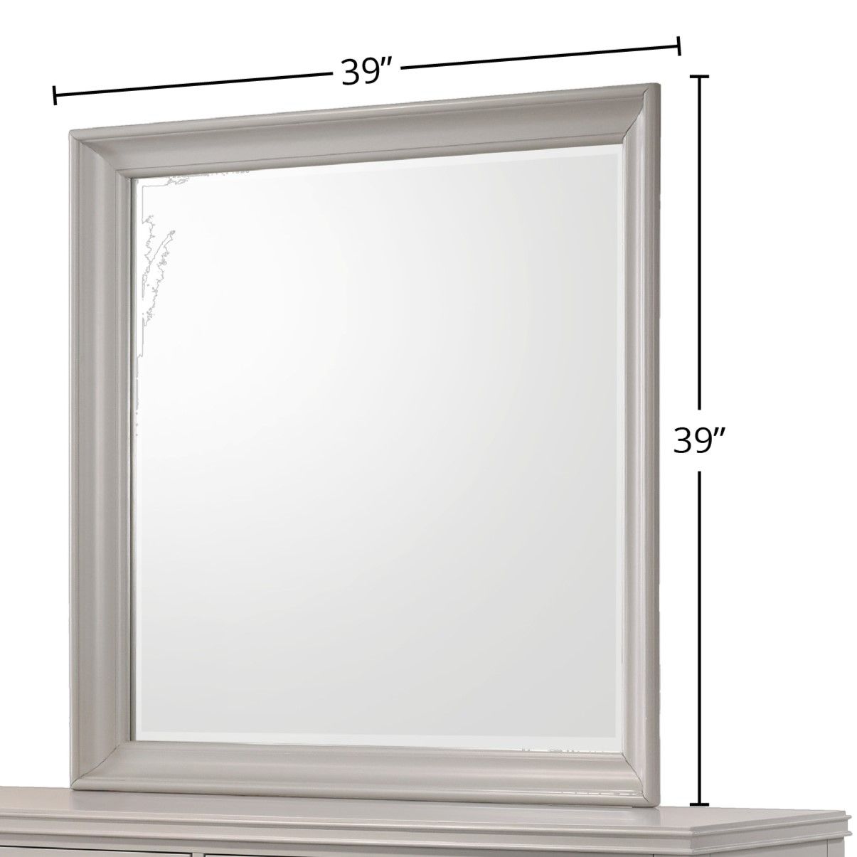Square Mirror - Gray