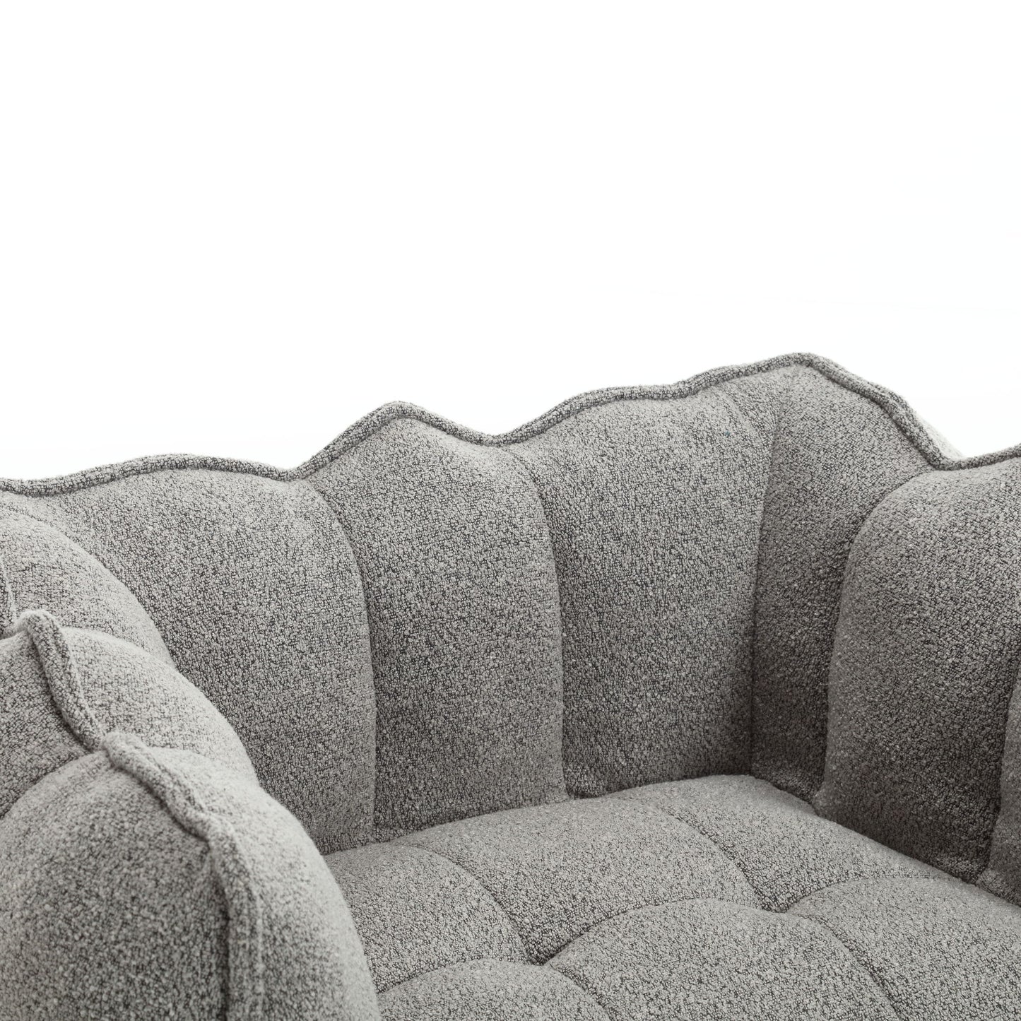 Soft Bean Bag Chair With High Resilient Foam (Chips) - Gray