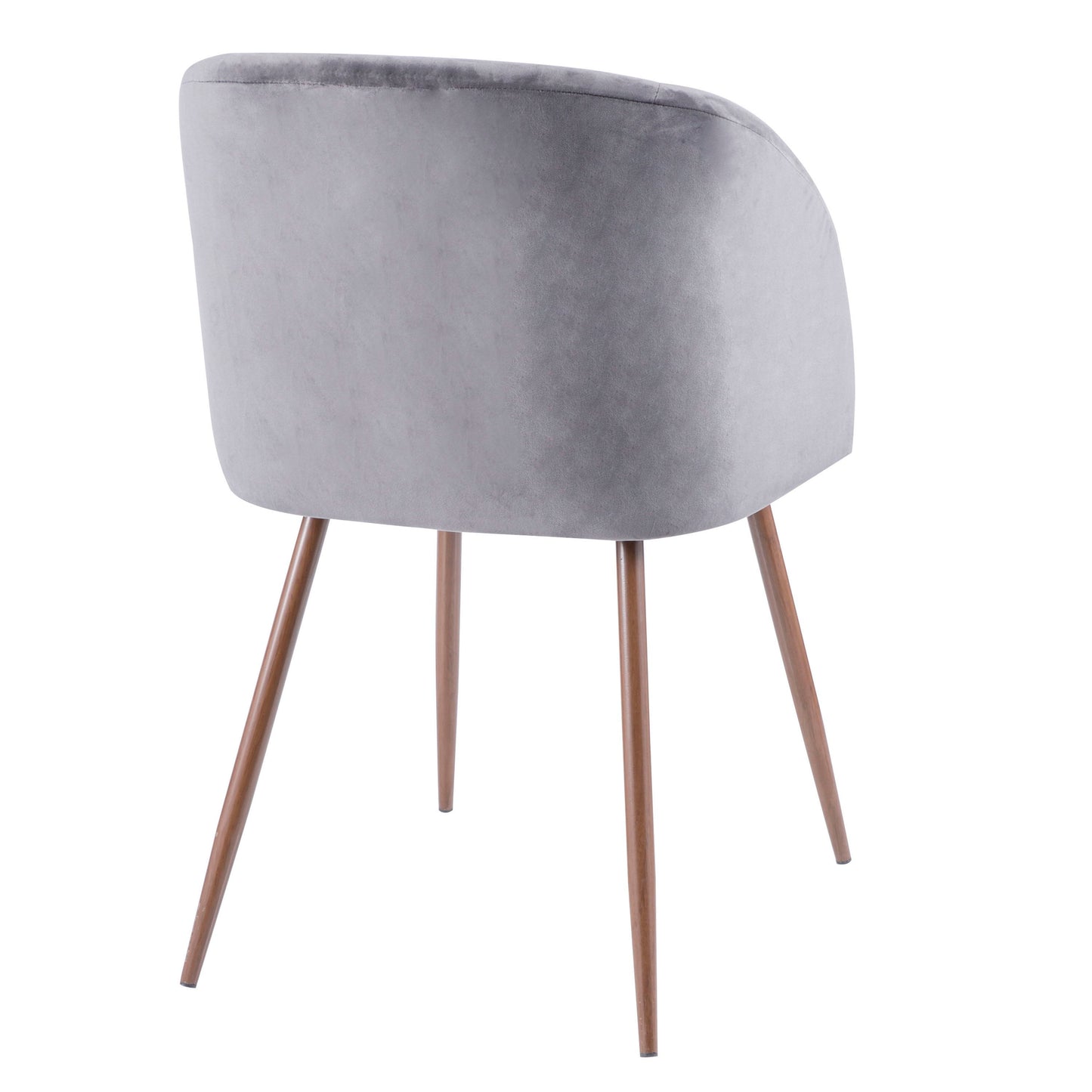 Fran - Contemporary Dining / Chair (Set of 2) - Walnut / Gray