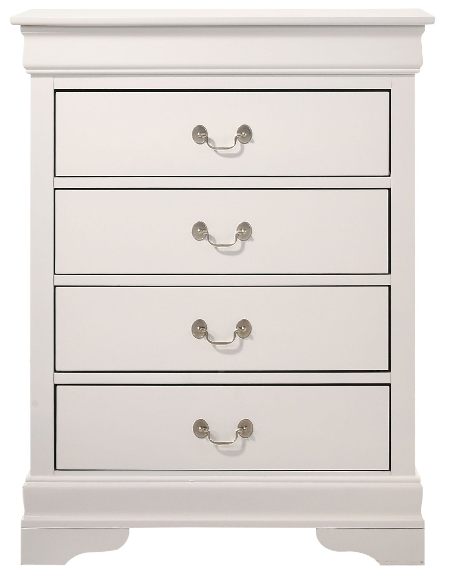 4 Drawer Chest Traditional Style - White
