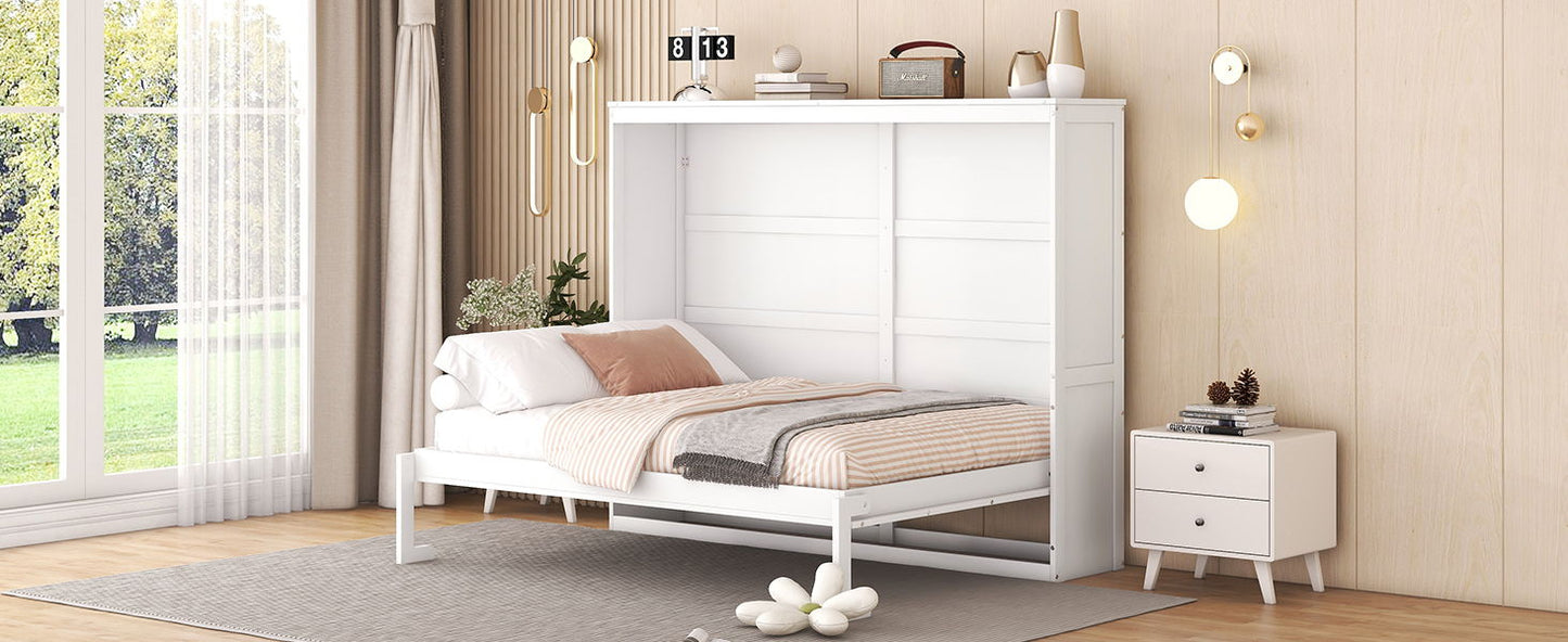 Full Size Murphy Wall Bed - White