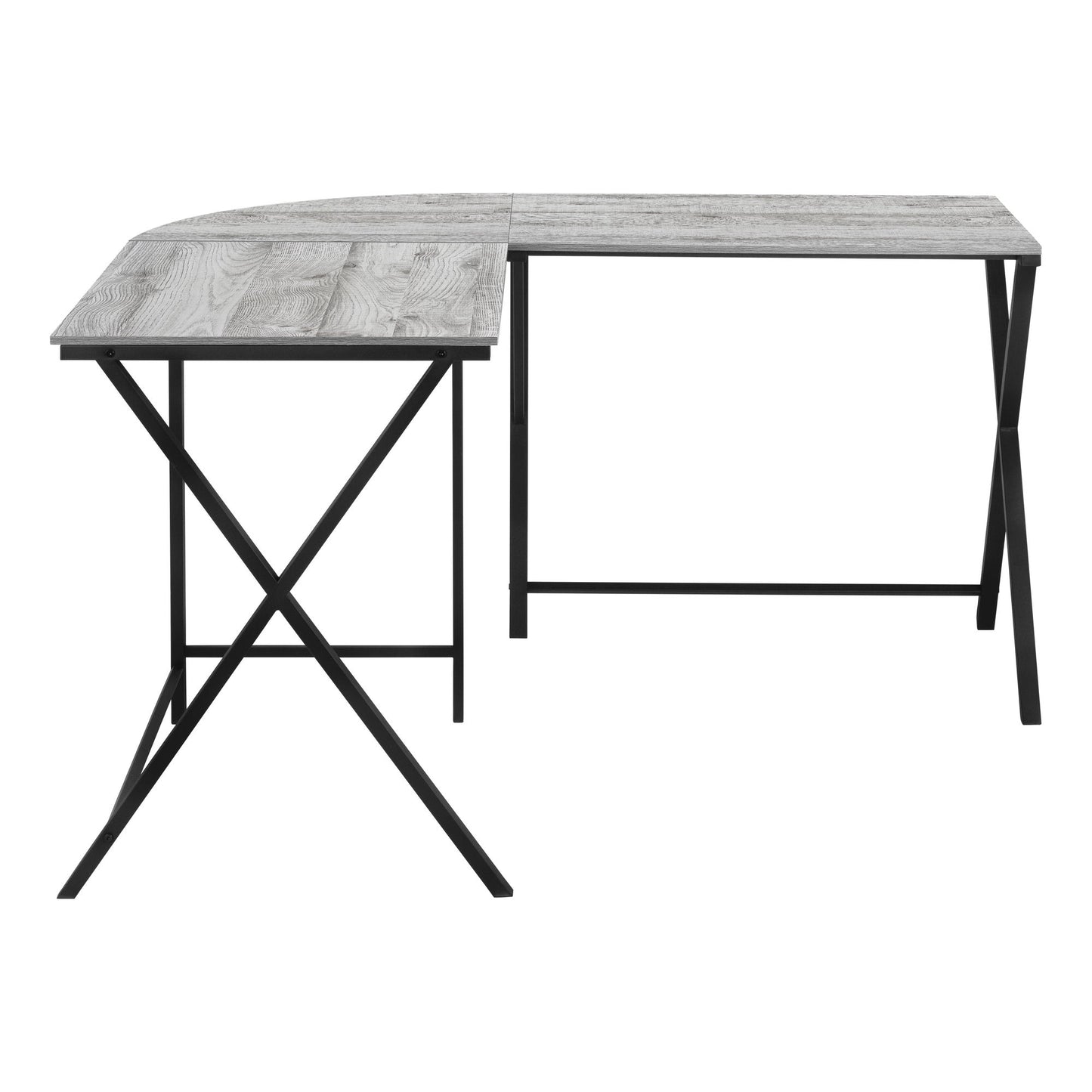 Computer Desk, Home Office, Corner, L Shape, Laptop, Contemporary / Modern - Gray