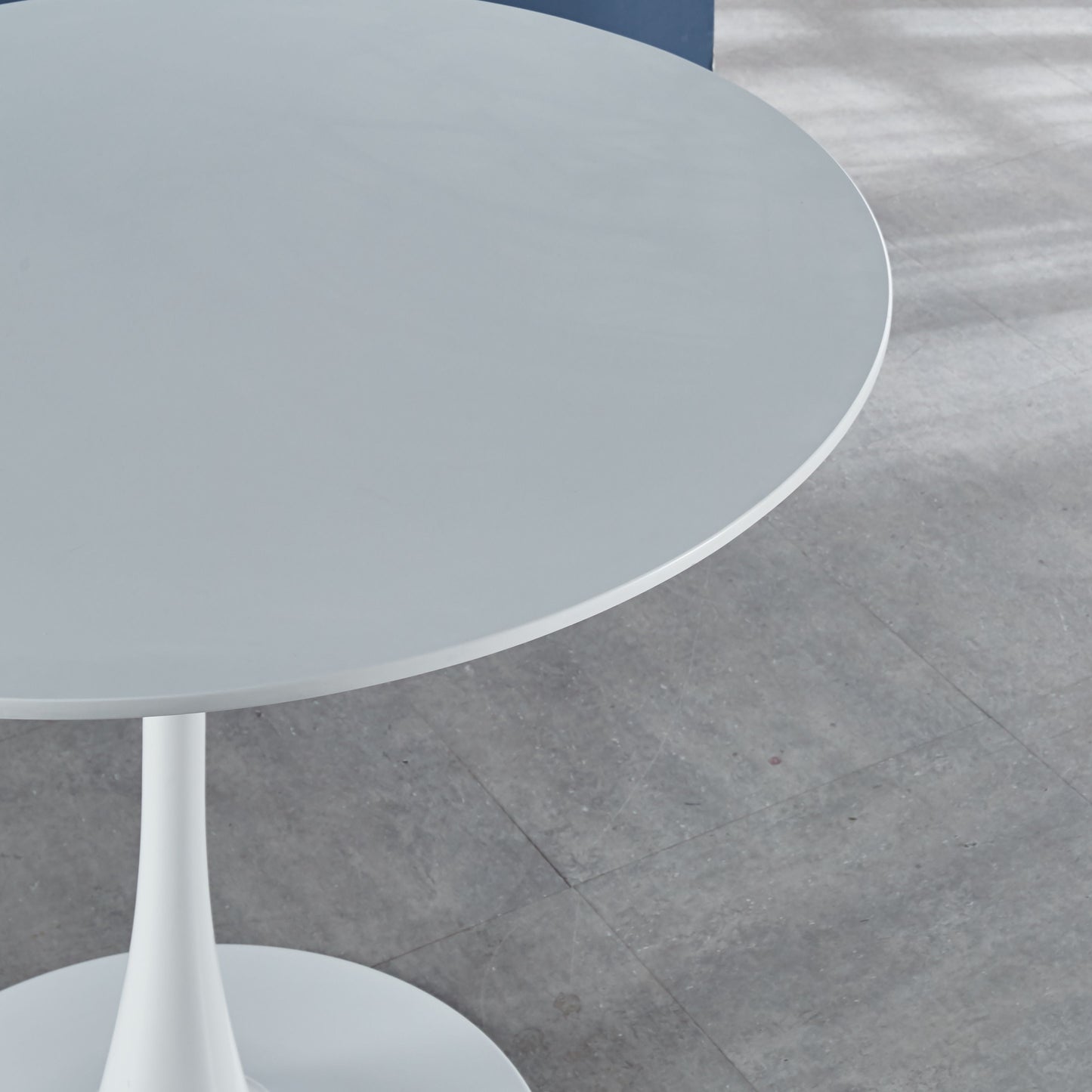 Tulip Table Mid-Century Dining Table For 4-6 People With Round MDF Table Top, Pedestal Dining Table, End Table Leisure Coffee Table - White