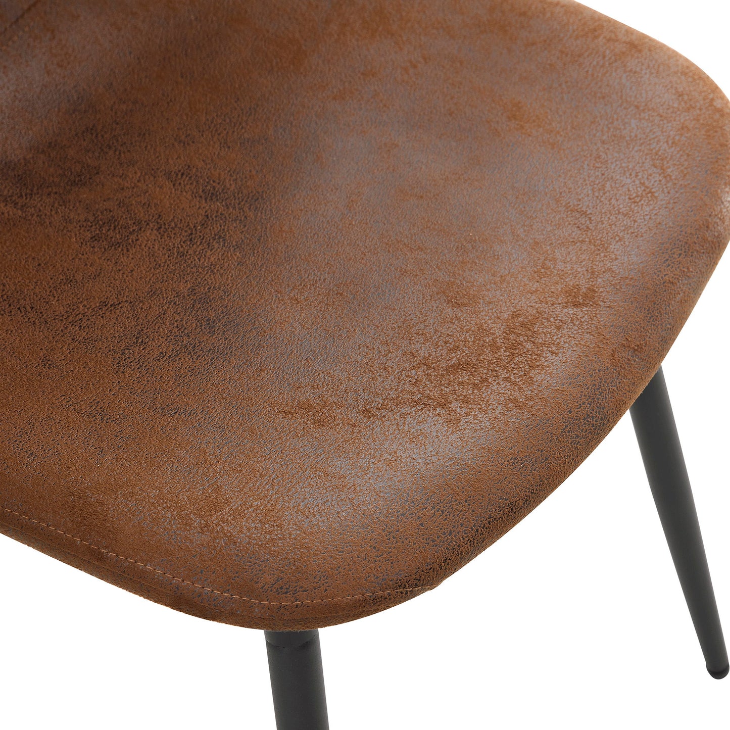 Modern Transferred Leg Backrest Dining Chair And Herringbone Dining Table Set Model Of Elegance And Durability For Home Furnishing - Brown / Walnut