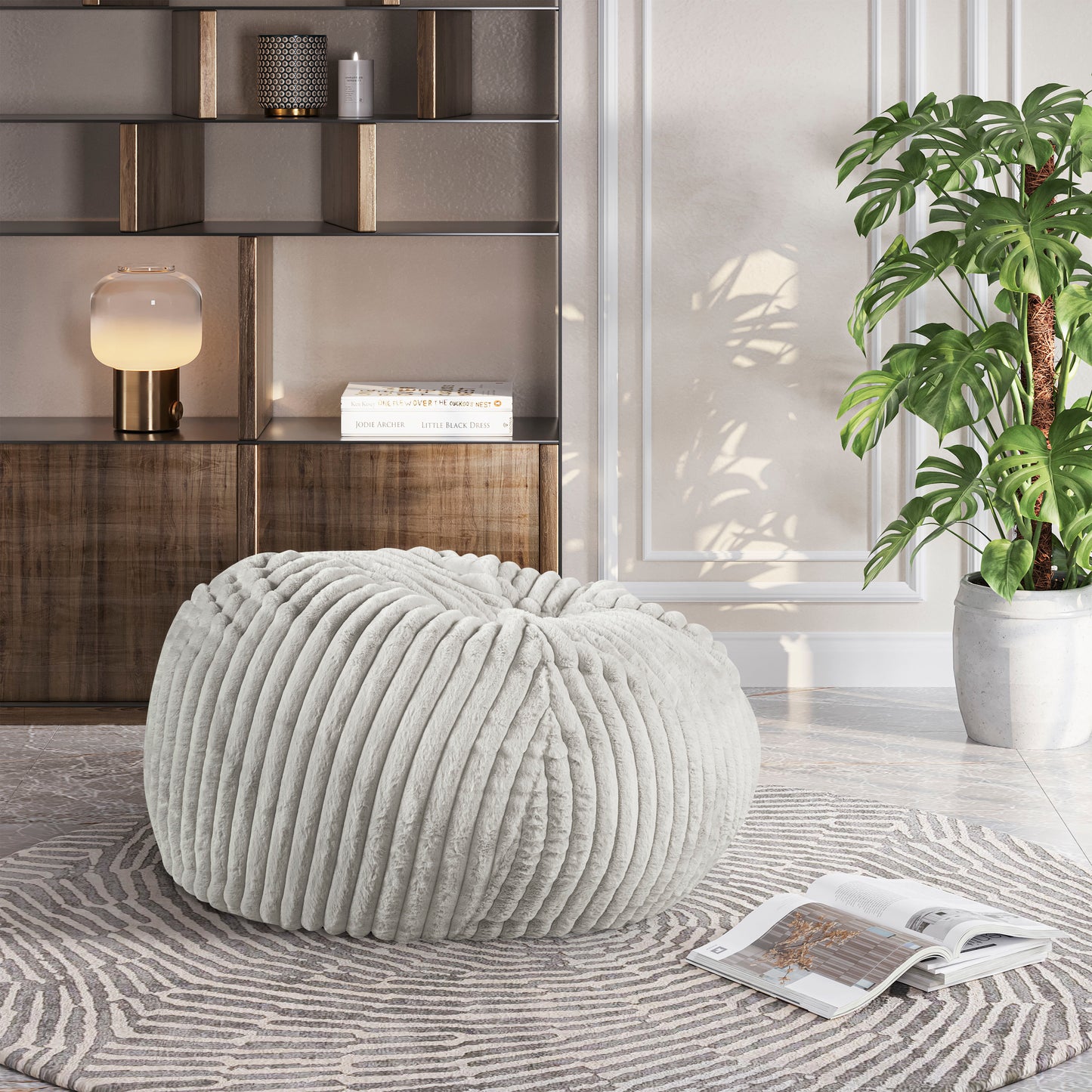 Sky Luxe - Minky Memory Foam Lounger - Dove Gray