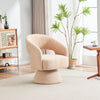 Swivel Accent Chair Armchair, Round Barrel Chair For Living Room Bedroom - Cream